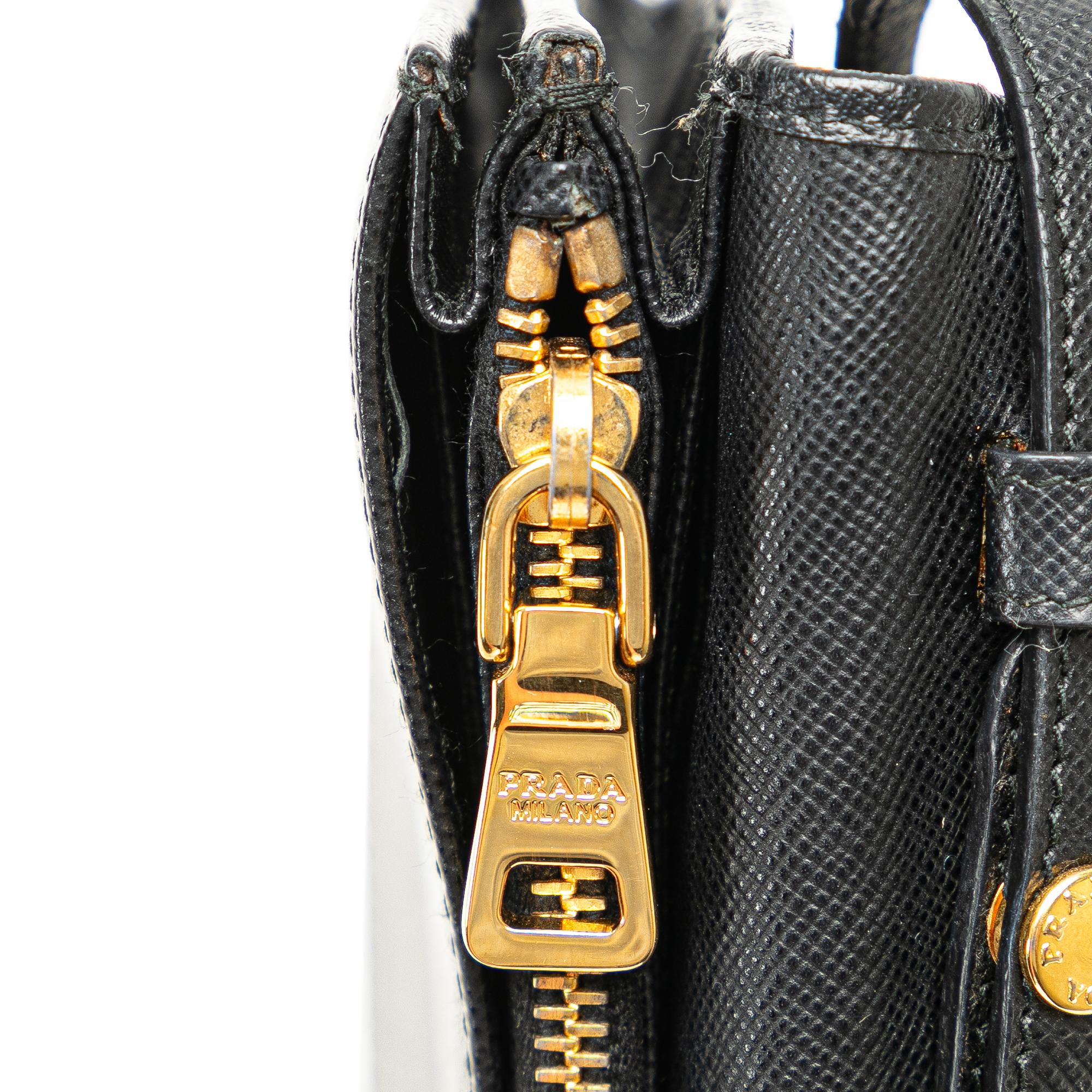 Prada Saffiano Metal Flap Wallet With Strap (SHG-ZhBfXD)