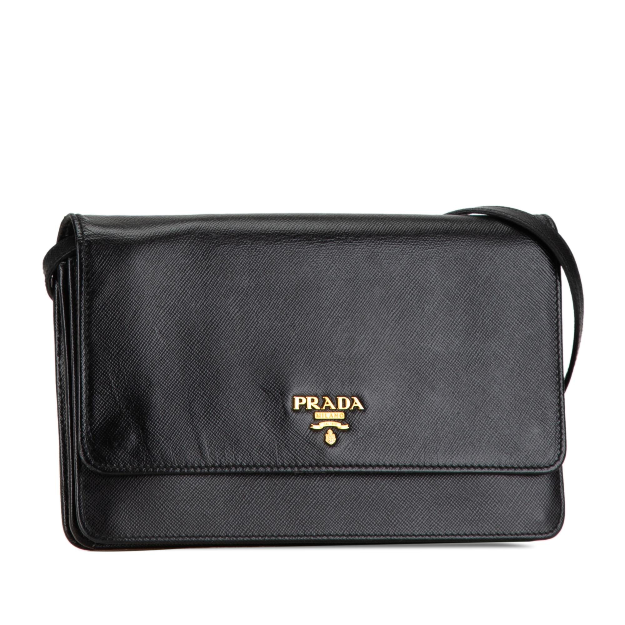 Prada Saffiano Metal Flap Wallet With Strap (SHG-ZhBfXD)