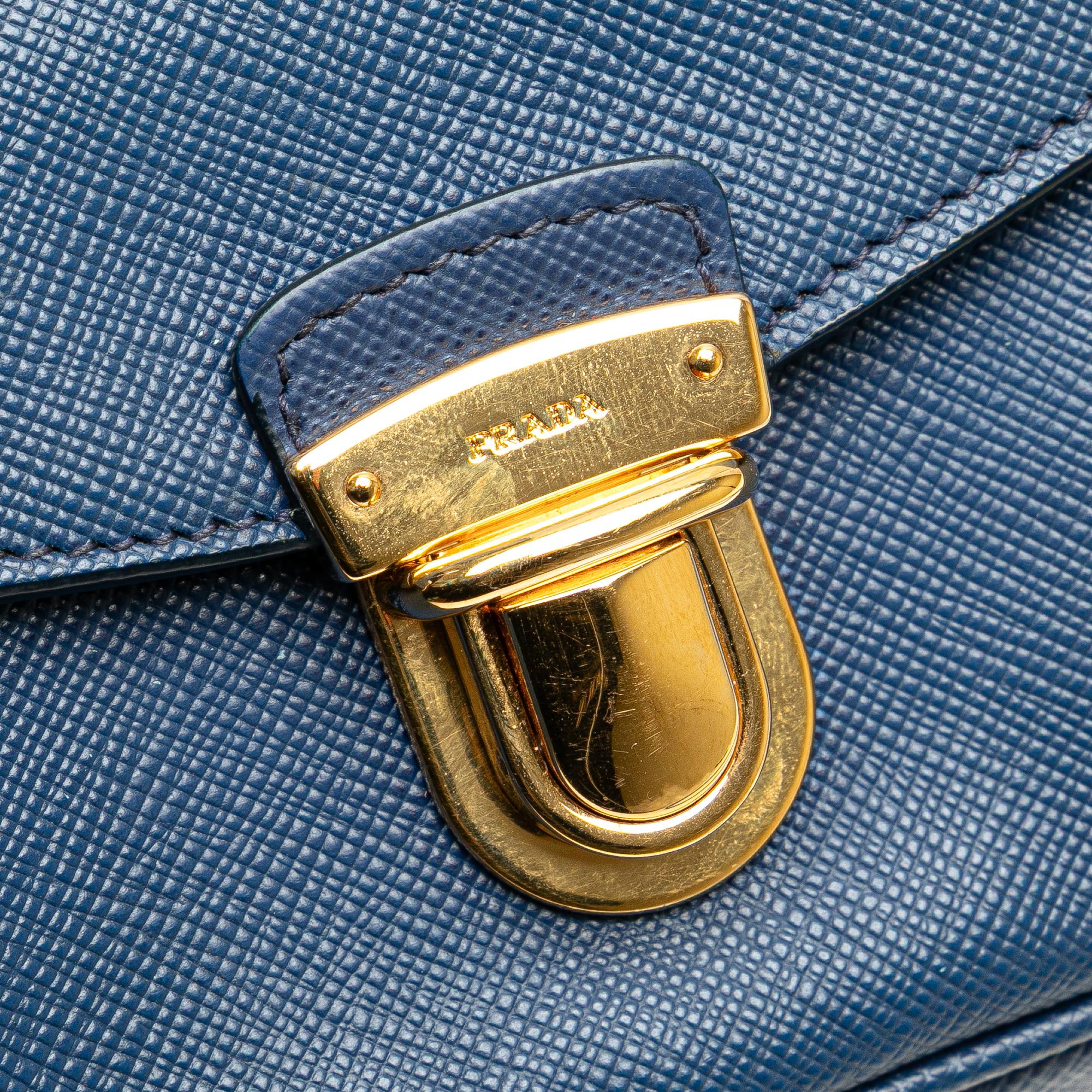 Prada Saffiano Push Lock Pocket Camera Bag
