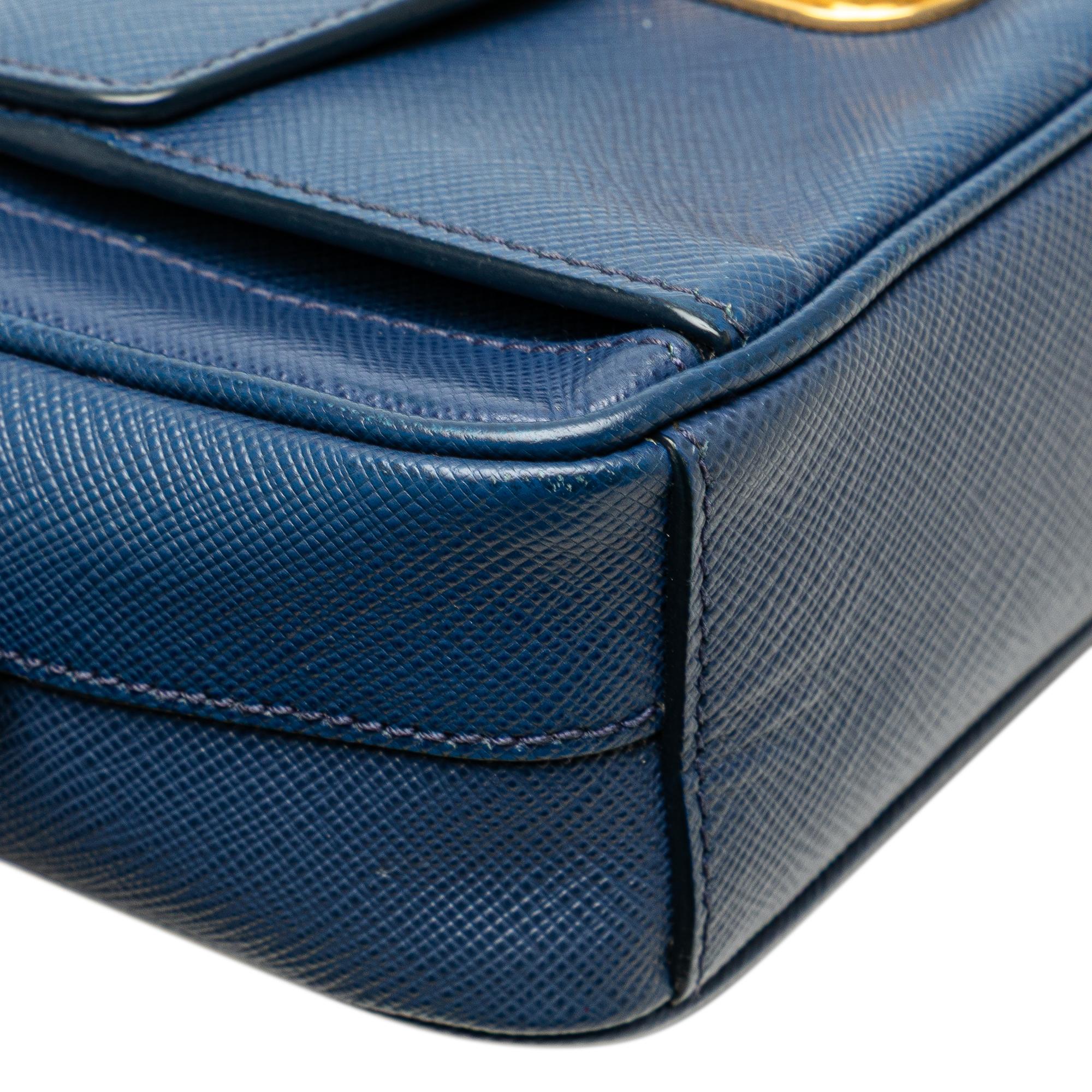 Prada Saffiano Push Lock Pocket Camera Bag