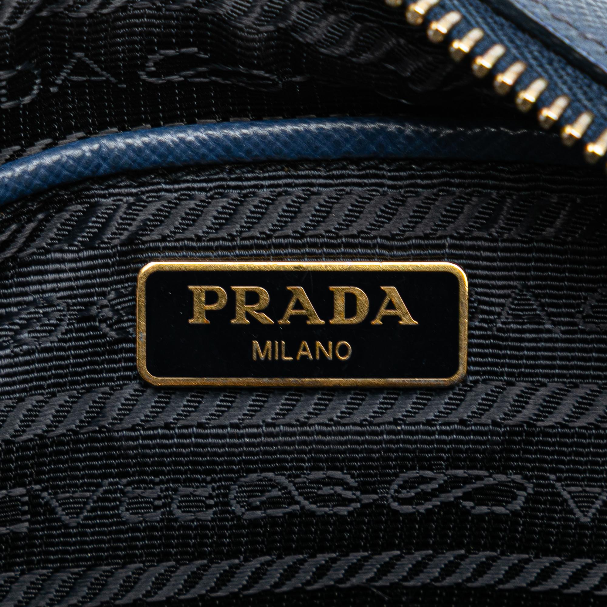 Prada Saffiano Push Lock Pocket Camera Bag