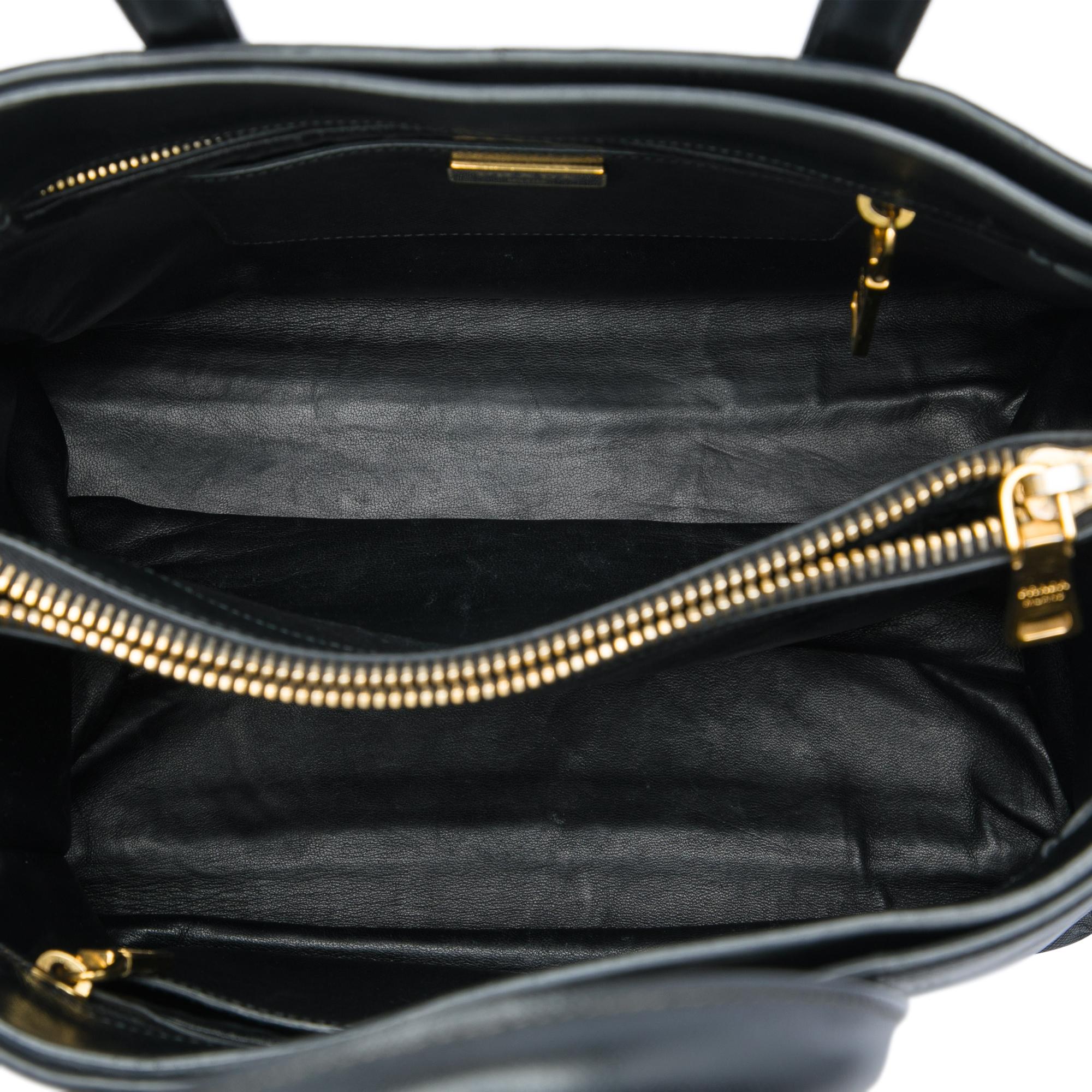 Prada Saffiano Soft Triple Pocket Tote
