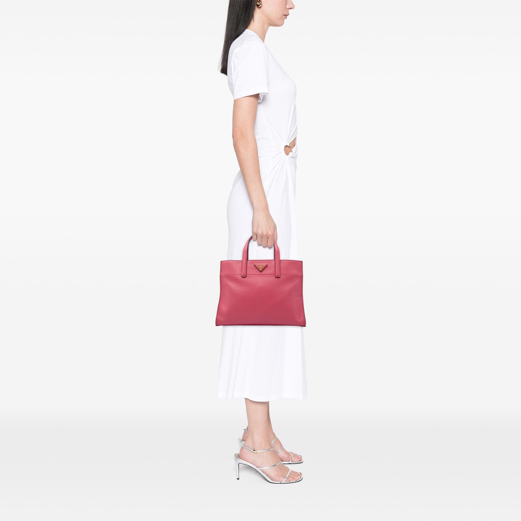 Prada Saffiano Soft Triple Pocket Tote