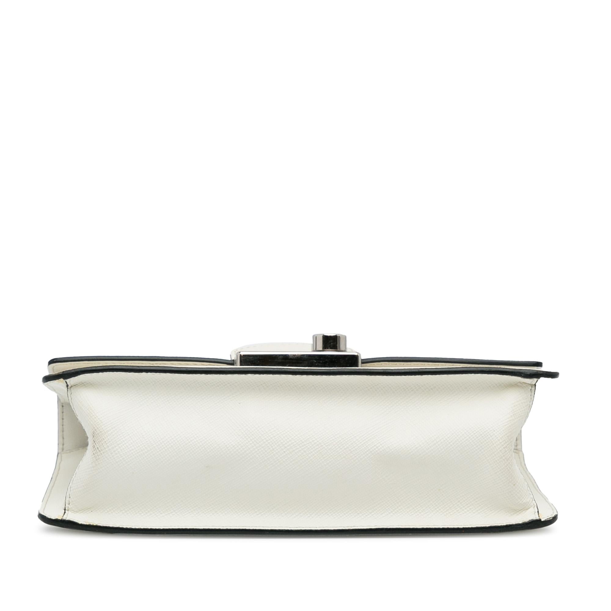 Prada Saffiano Sound Lock Chain Crossbody (SHG-ZhdTE1)