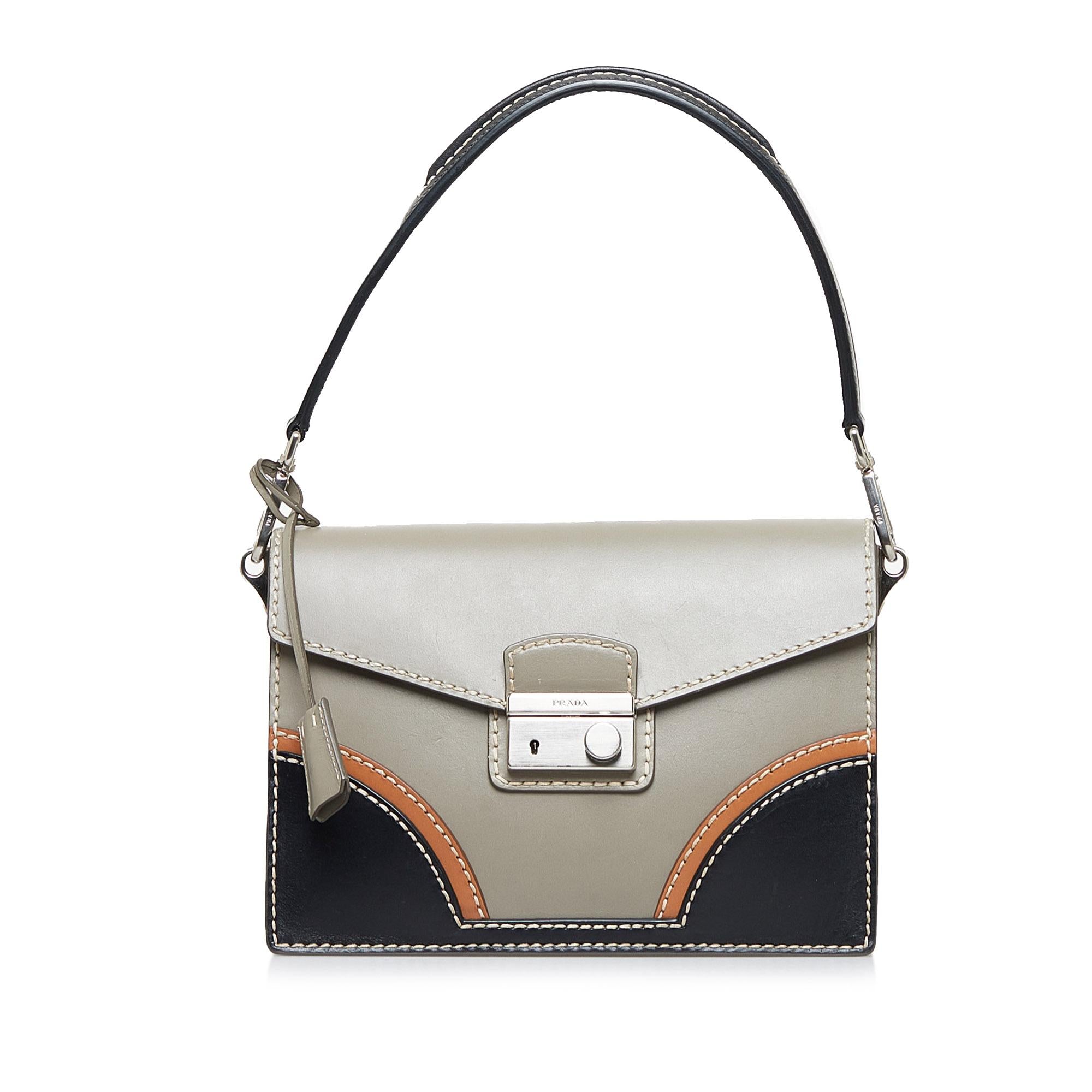 Prada Saffiano Sound Lock Satchel (SHG-IM7YdR)