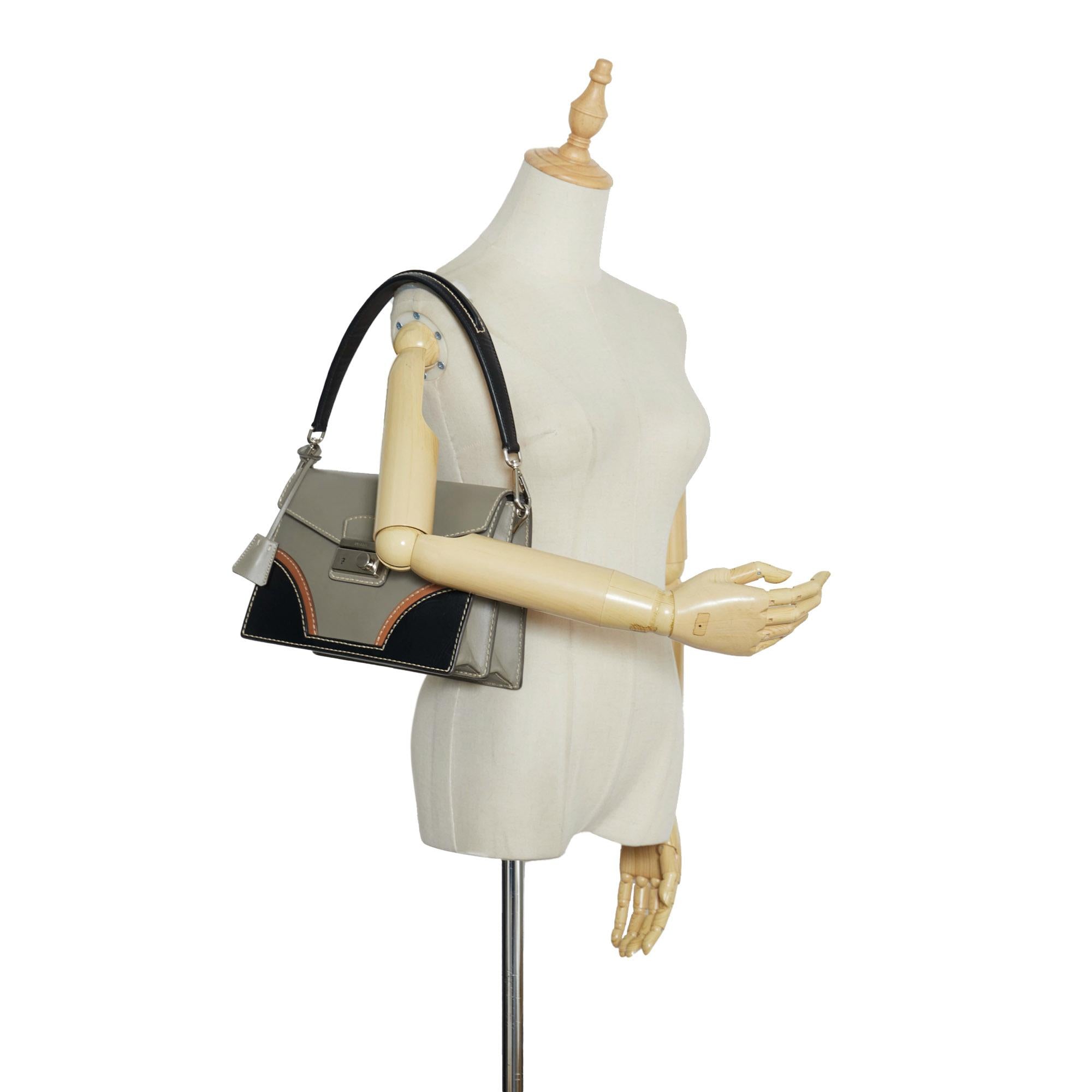 Prada Saffiano Sound Lock Satchel (SHG-IM7YdR)