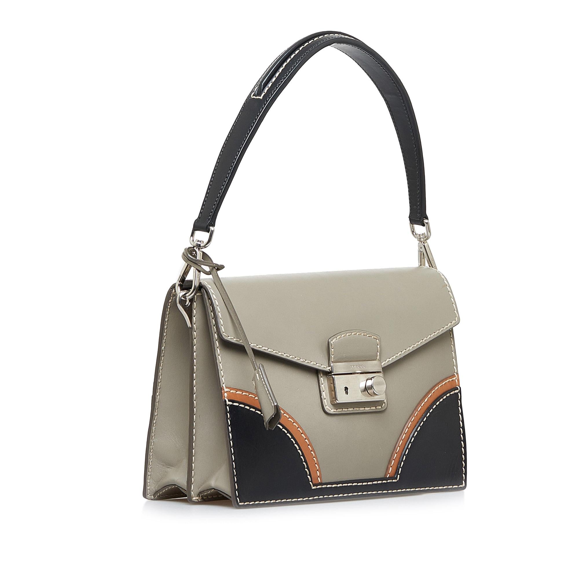 Prada Saffiano Sound Lock Satchel (SHG-IM7YdR)