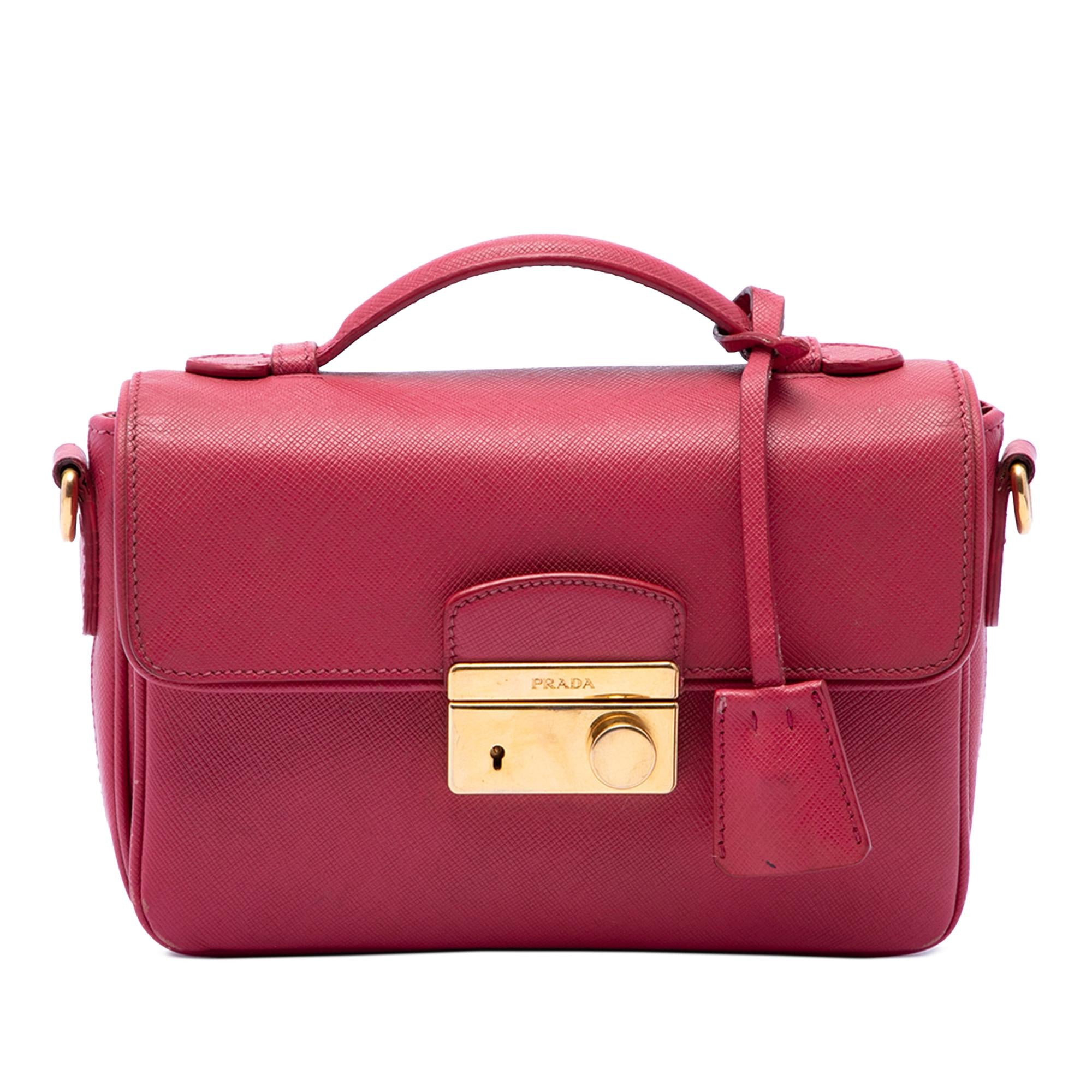 Prada Saffiano Sound Lock Satchel
