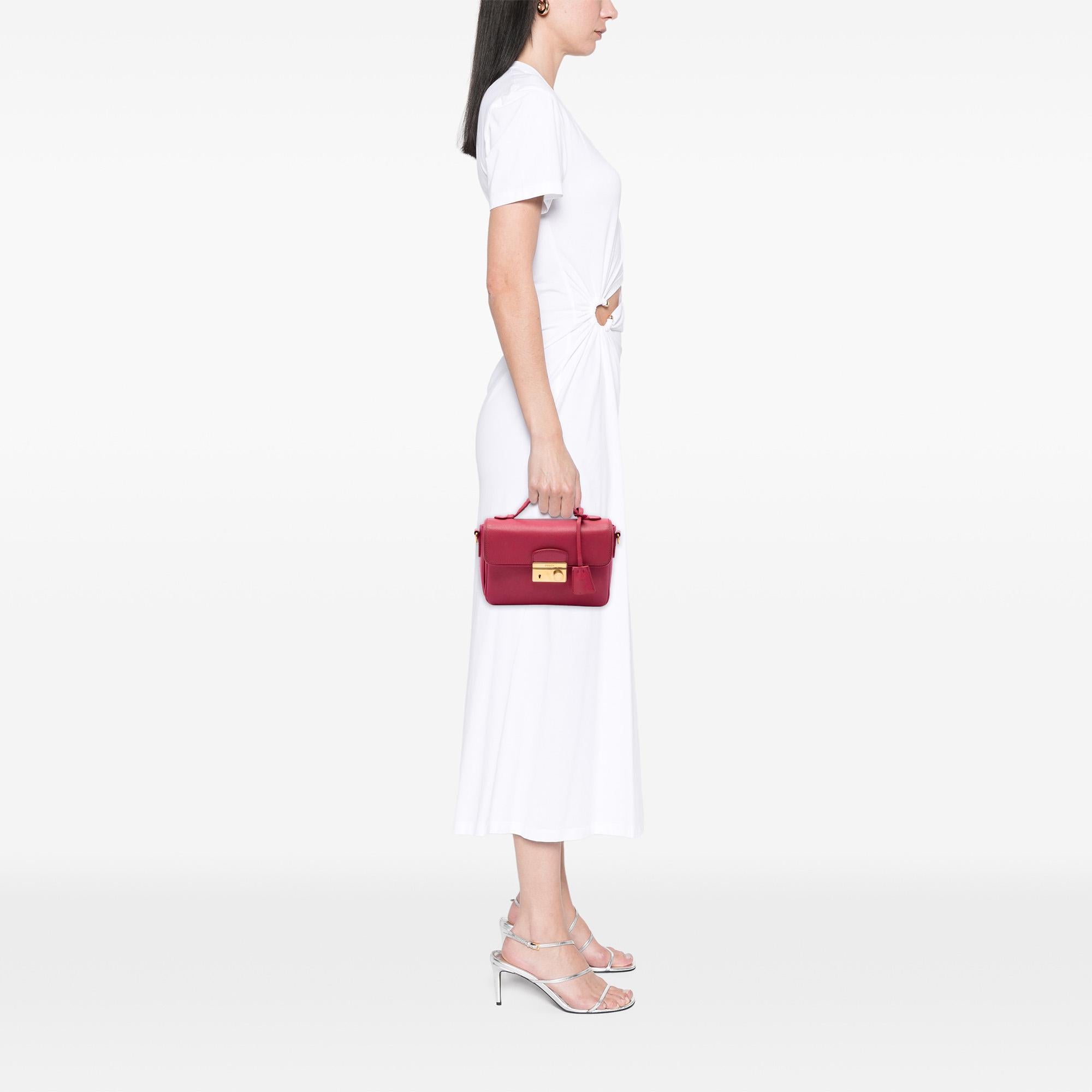 Prada Saffiano Sound Lock Satchel