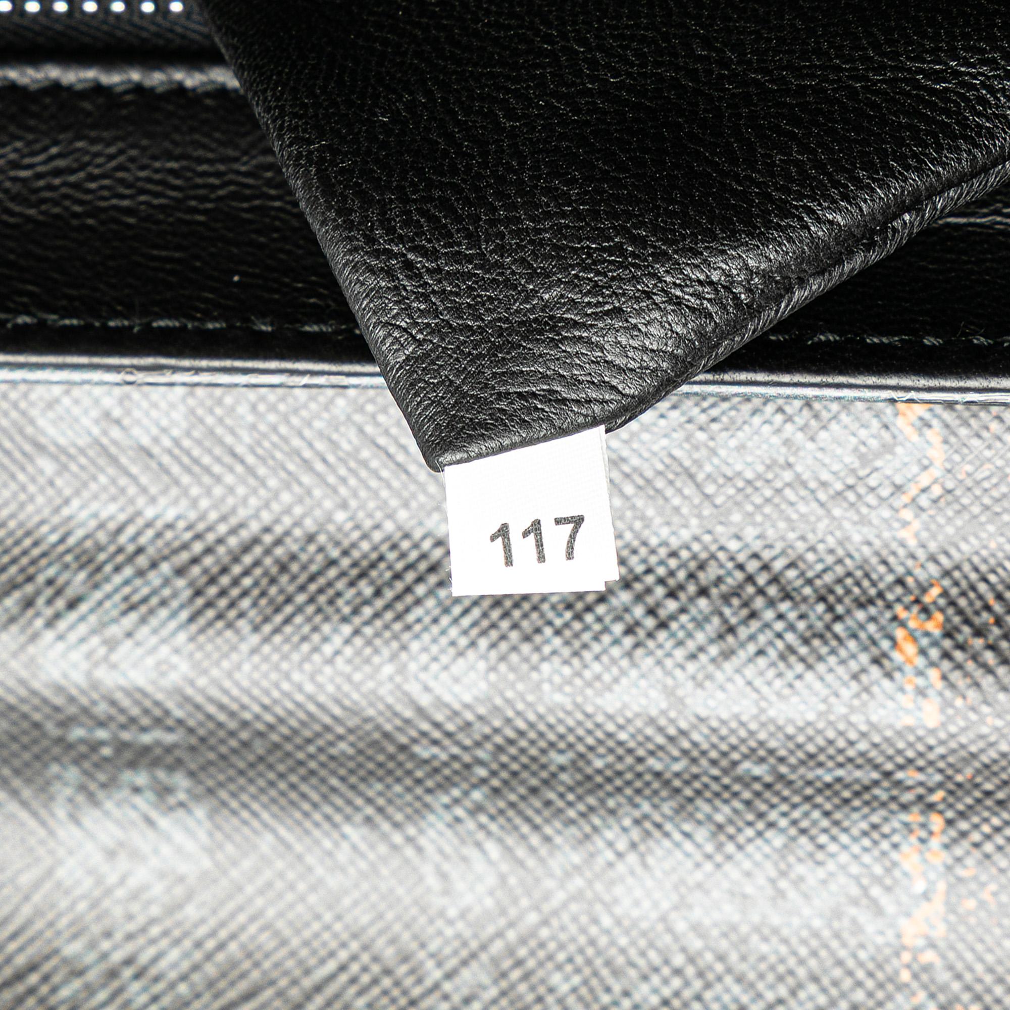 Prada Saffiano Tartan Print Top Handle Bag
