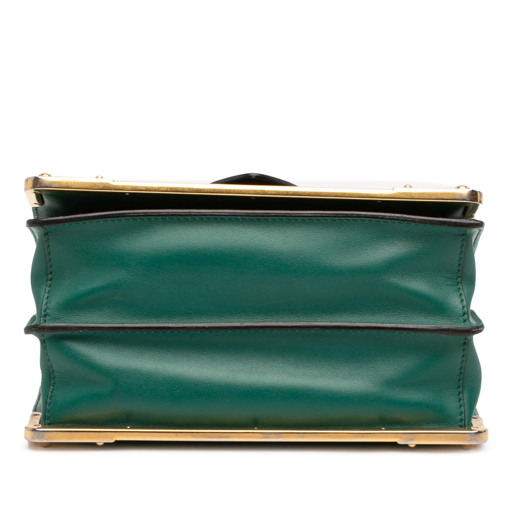 Prada Saffiano Trimmed City Calf Crystal Cahier Crossbody