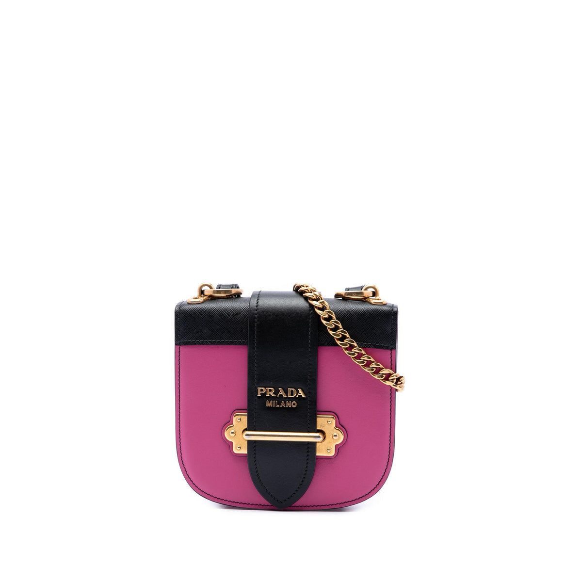 Prada Saffiano Trimmed City Calf Pionniere Crossbody