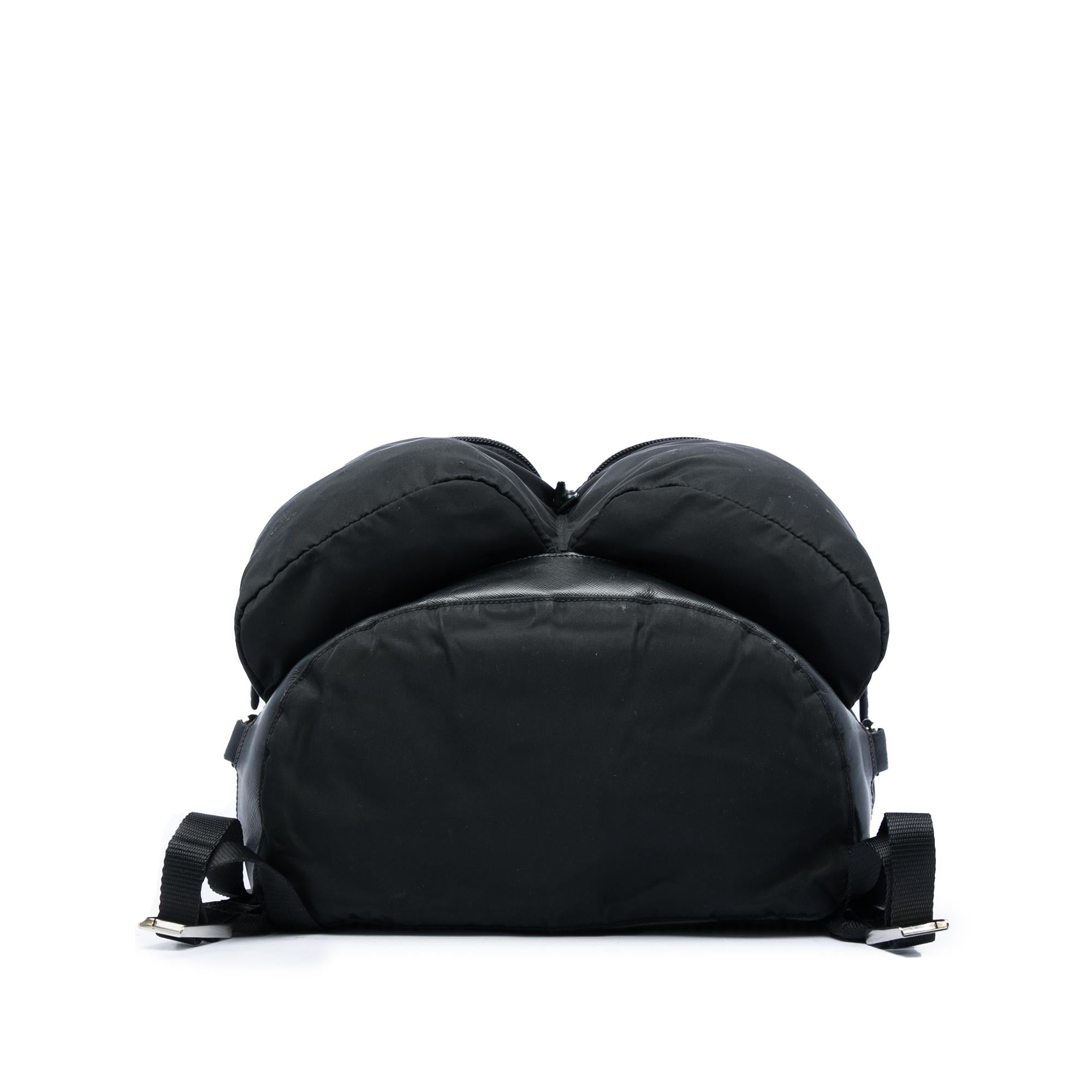 Prada Saffiano Trimmed Tessuto Backpack