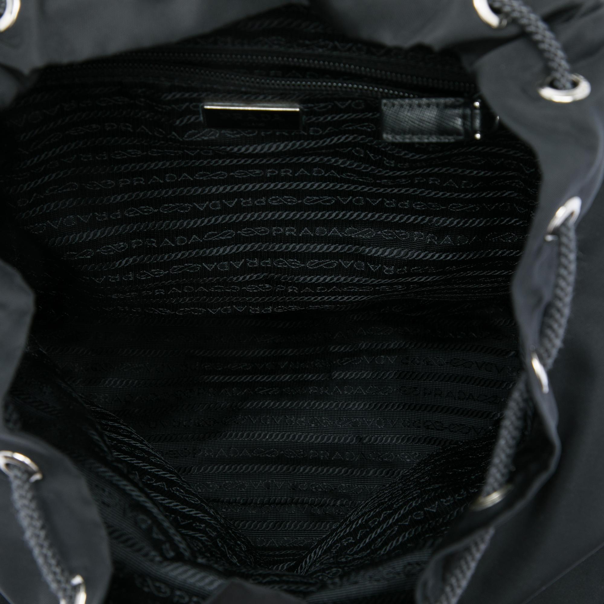 Prada Saffiano Trimmed Tessuto Backpack