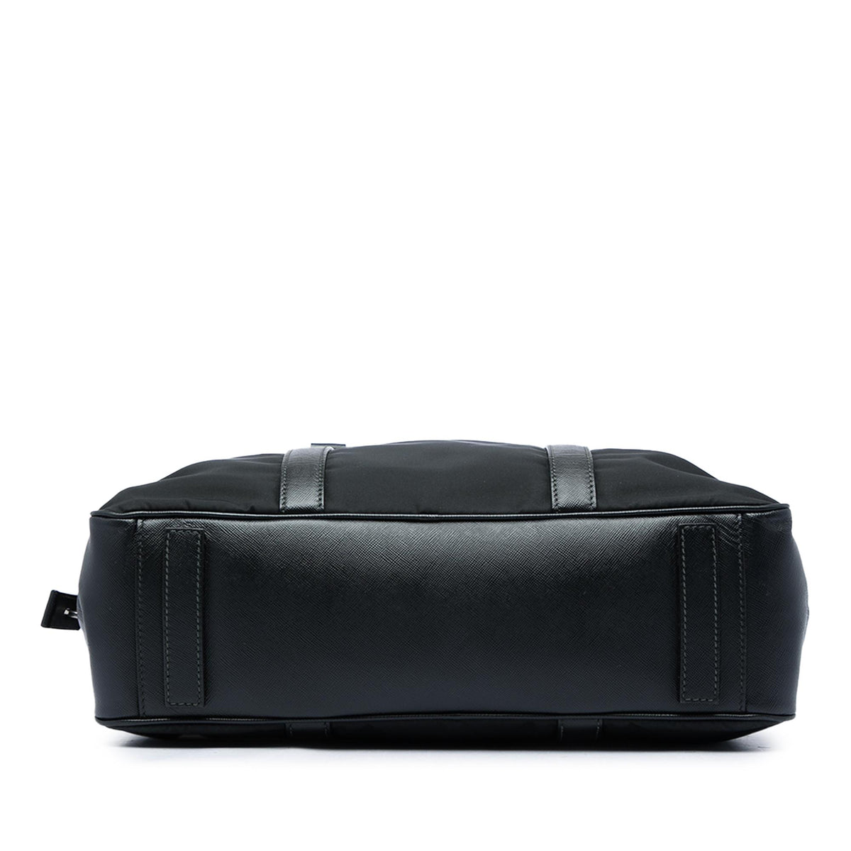 Prada Saffiano Trimmed Tessuto Business Bag