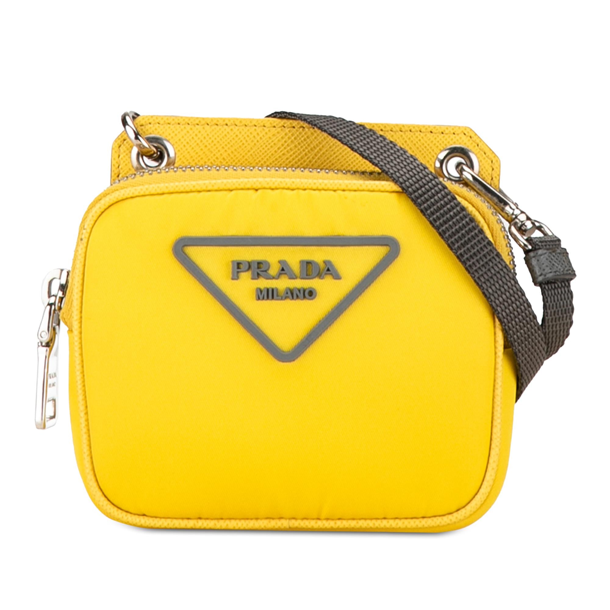 Prada Saffiano Trimmed Tessuto Crossbody (SHG-vyp3wC)