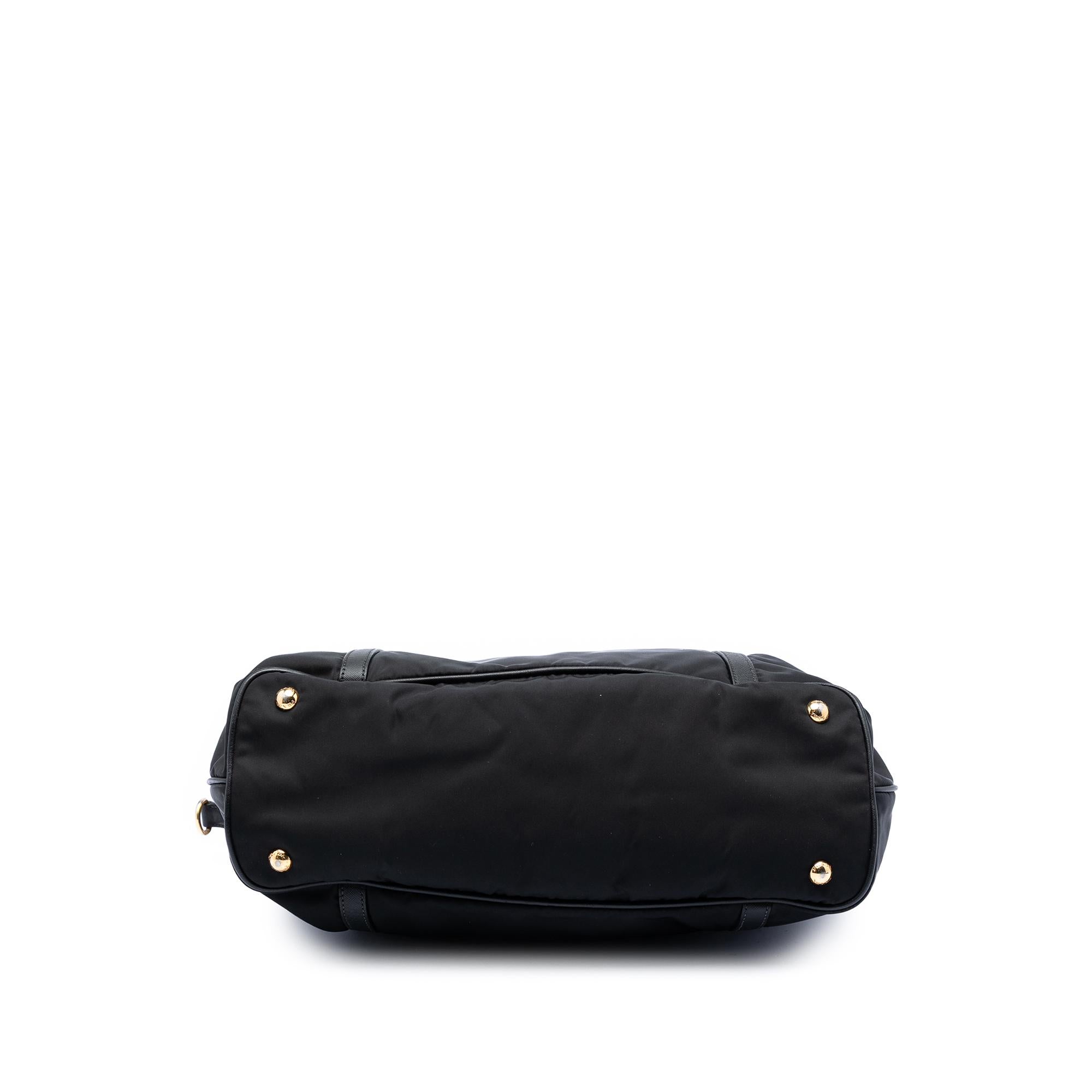 Prada Saffiano Trimmed Tessuto Satchel