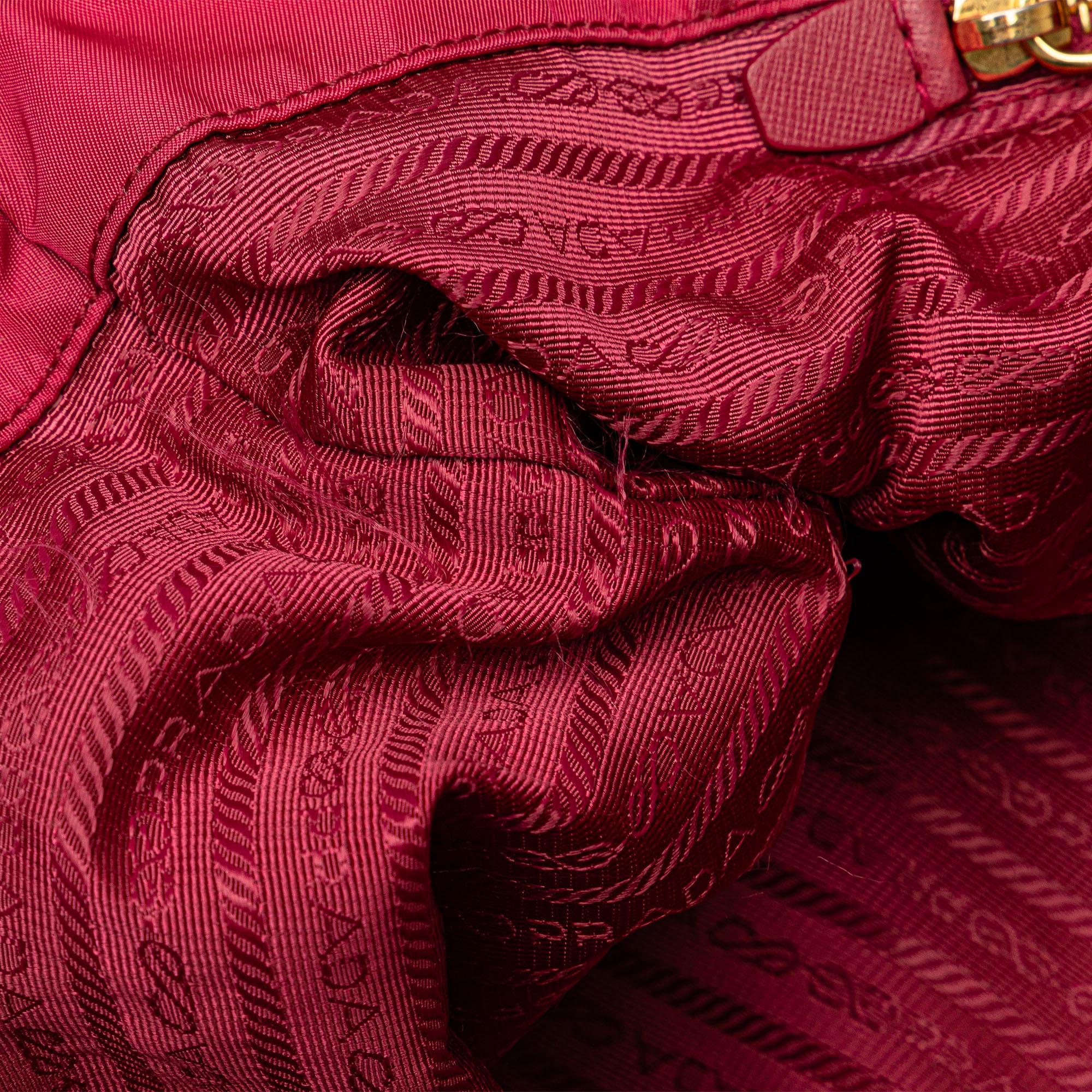 Prada Saffiano-Trimmed Tessuto Tote (SHG-69obRG)