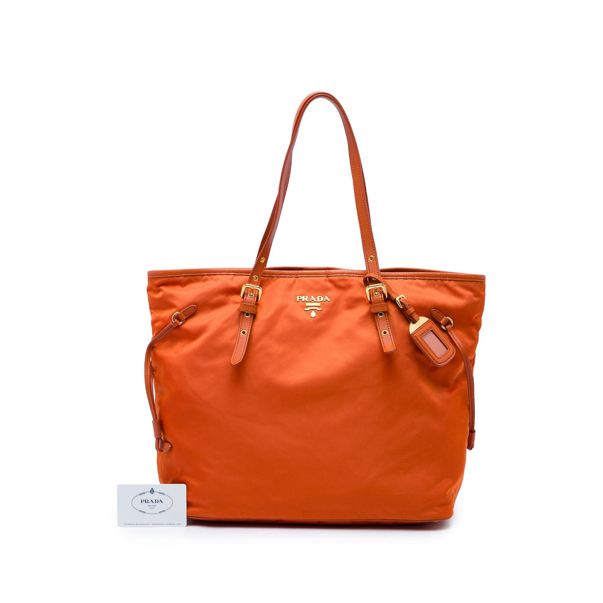Prada Saffiano Trimmed Tessuto Tote