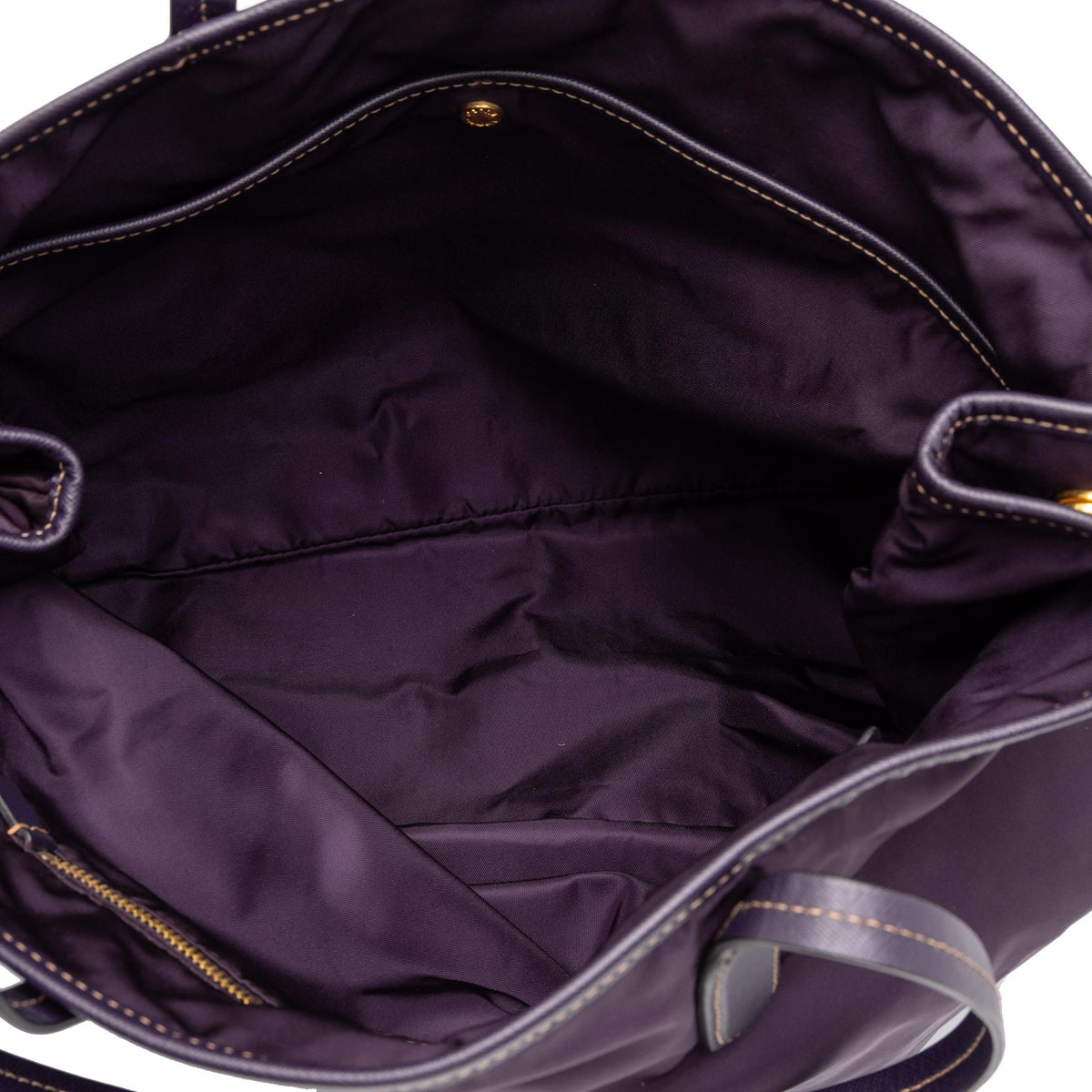 Prada Saffiano Trimmed Tessuto Tote