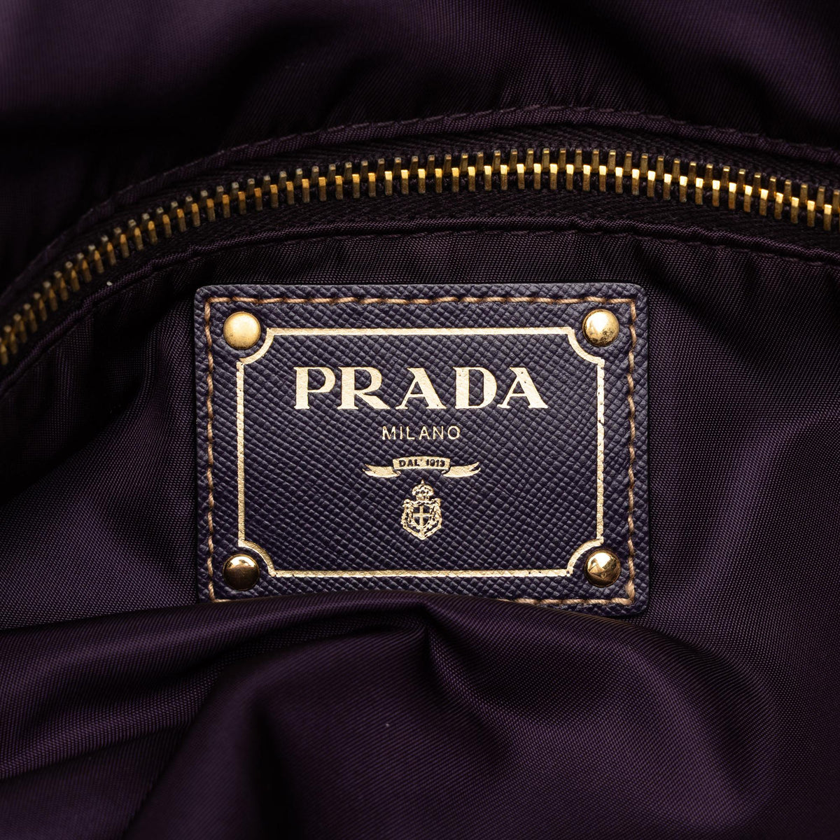 Prada Saffiano Trimmed Tessuto Tote