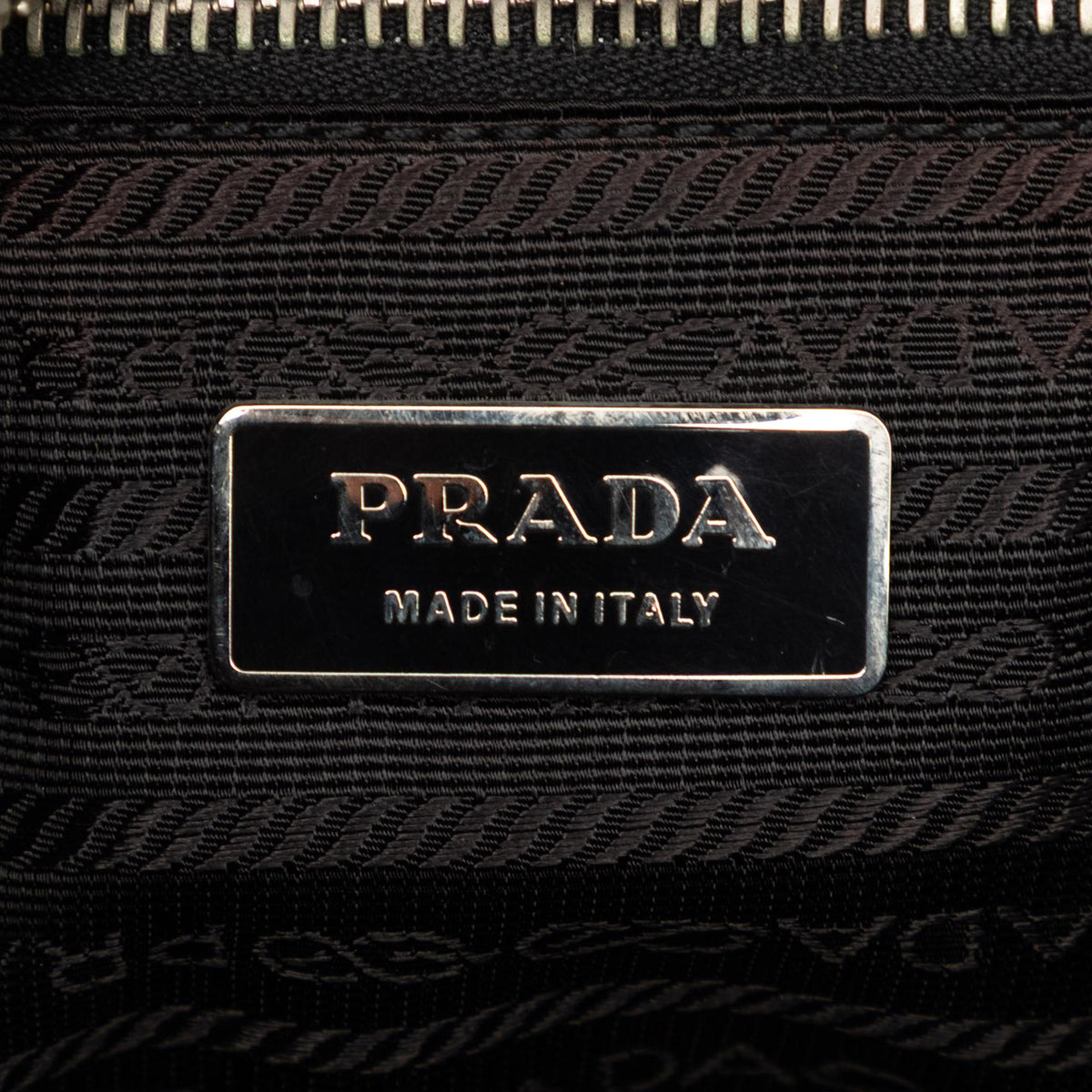 Prada Saffiano Trimmed Tessuto Tote
