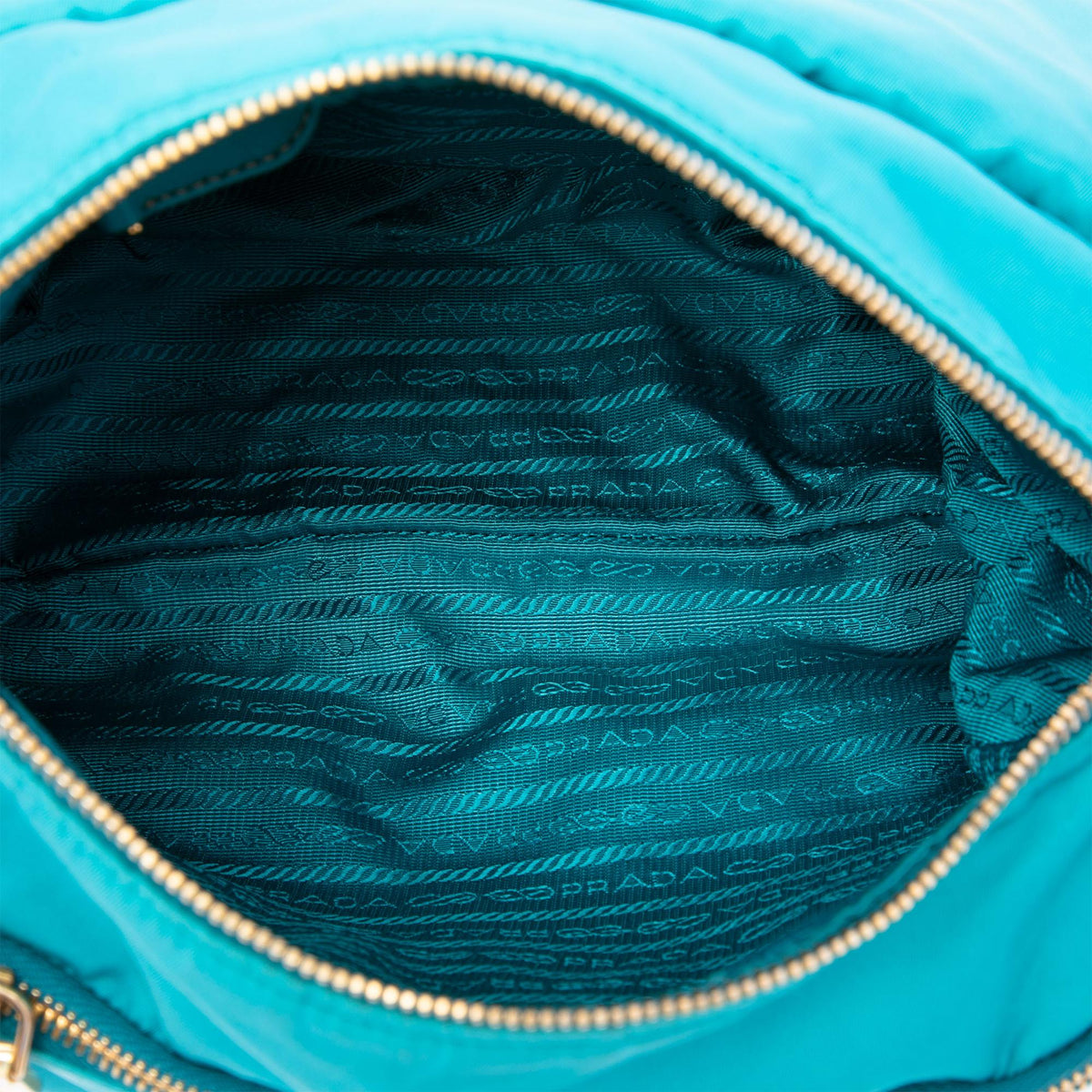 Prada Saffiano Trimmed Tessuto Zip Double Buckle Messenger Bag