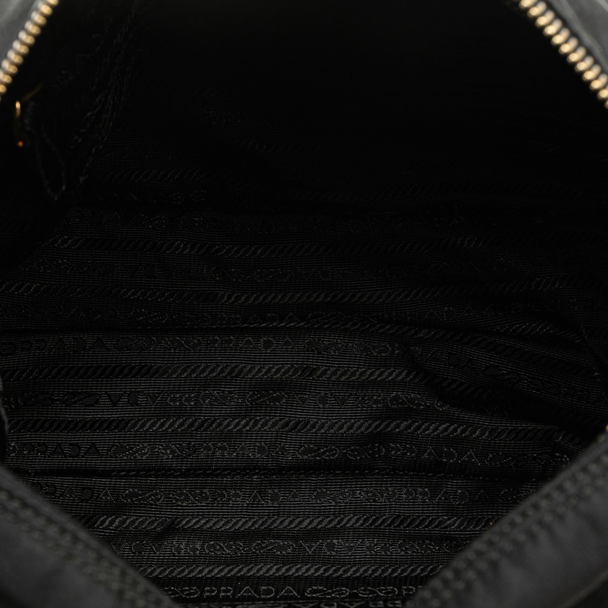 Prada Saffiano Trimmed Tessuto Zip Top Crossbody (SHG-4tbQPP)
