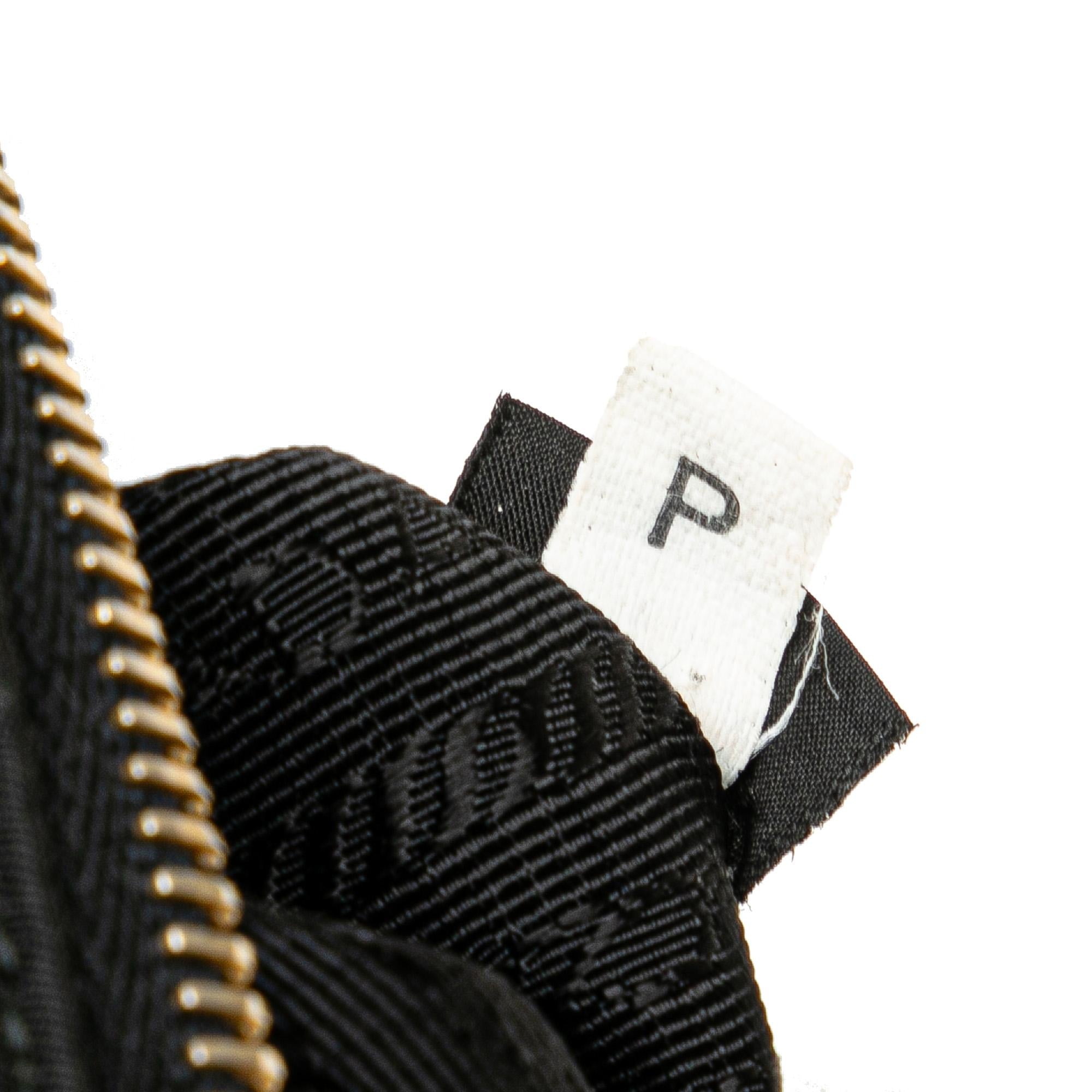 Prada Saffiano Trimmed Tessuto Zip Top Crossbody (SHG-4tbQPP)