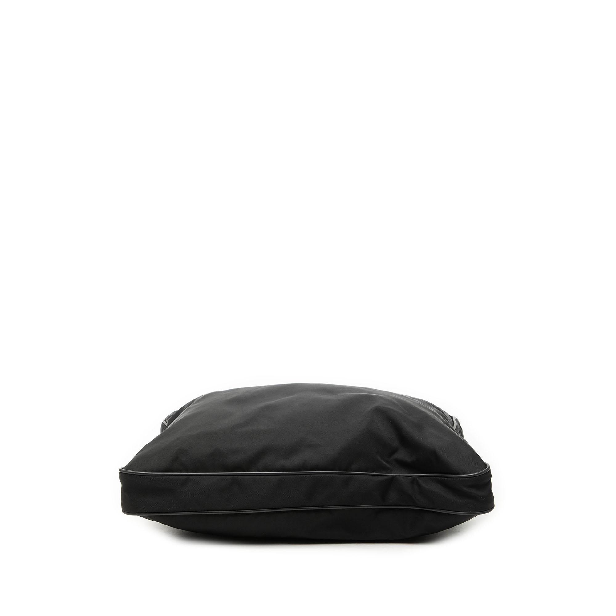 Prada Saffiano Trimmed Tessuto Zip Top Crossbody
