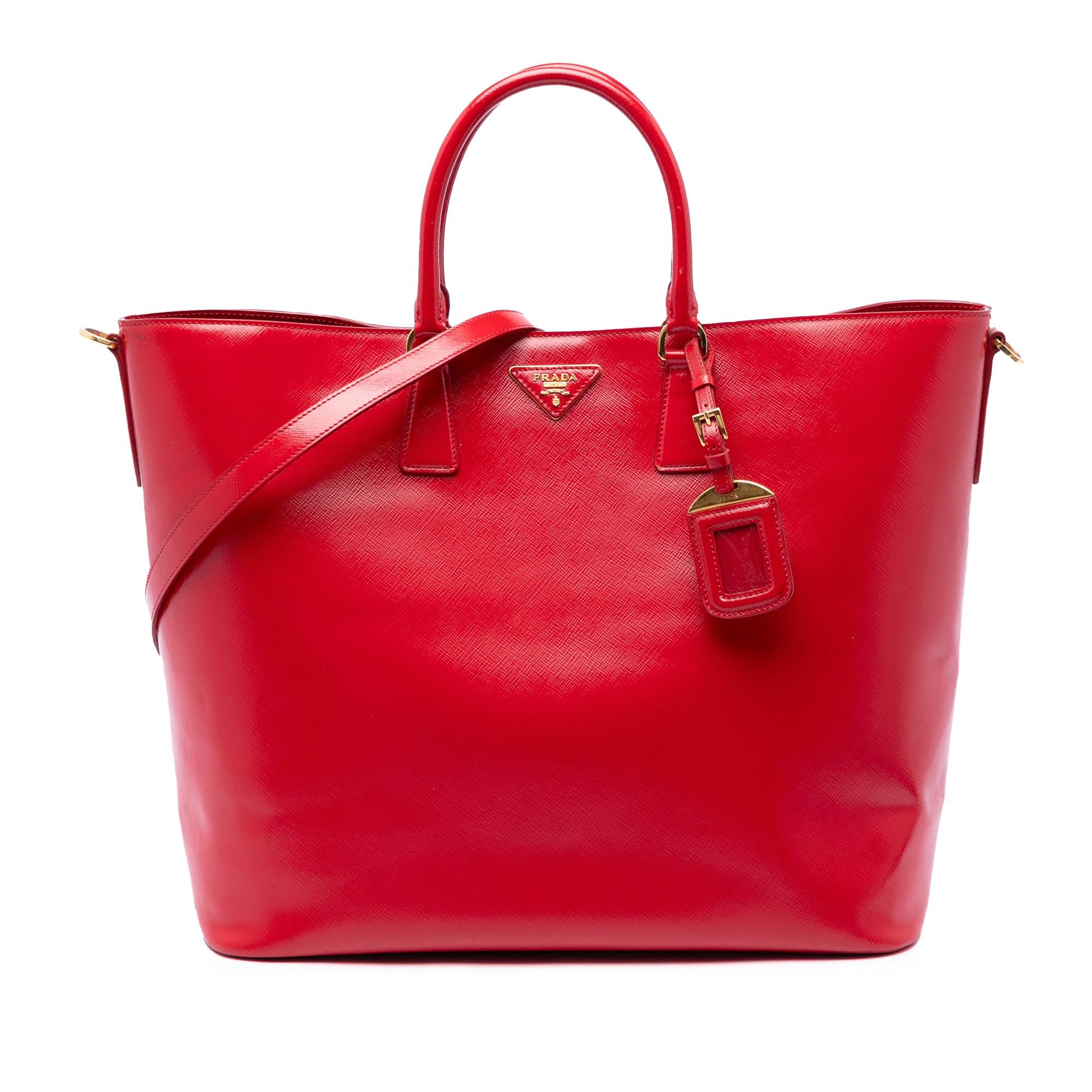 Prada Saffiano Vernice Convertible Tote