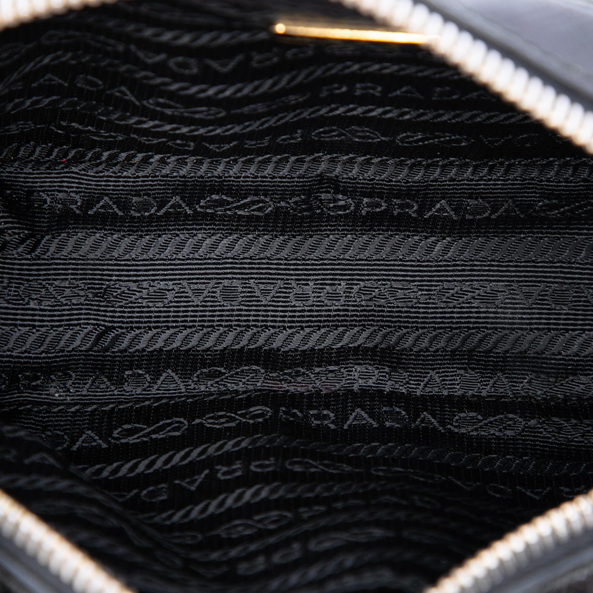 Prada Saffiano Vernice Fiocco Camera Bag