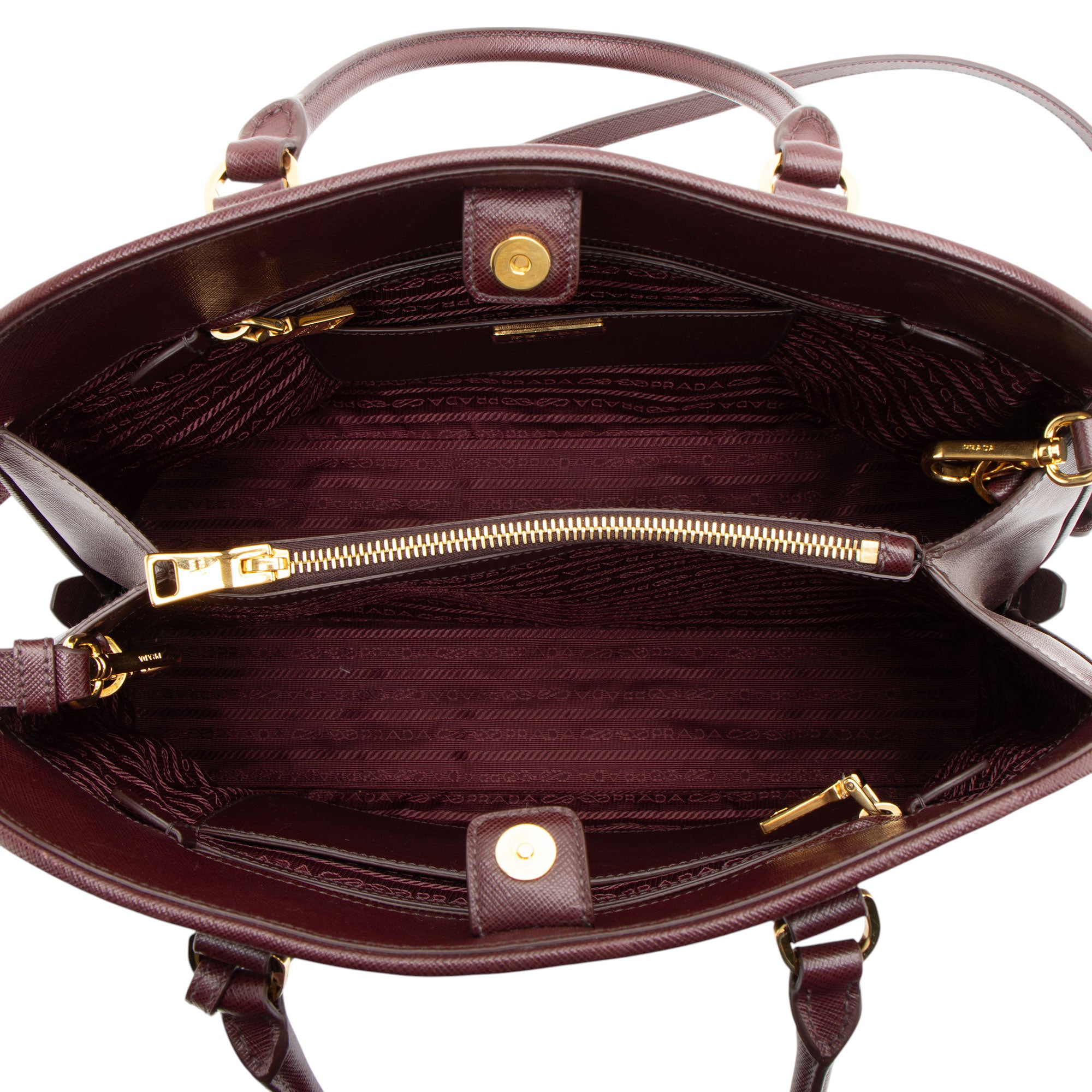 Prada Saffiano Vernice Lux Promenade Satchel