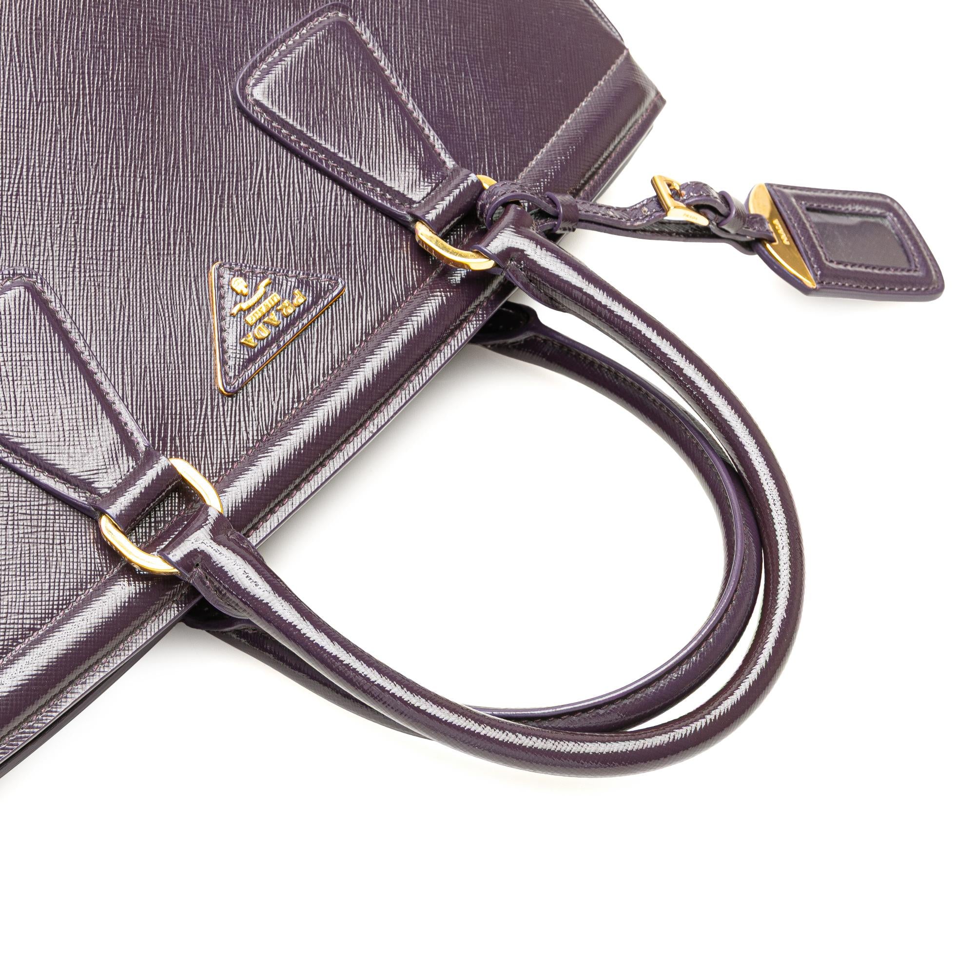 Prada Saffiano Vernice Parabole Tote