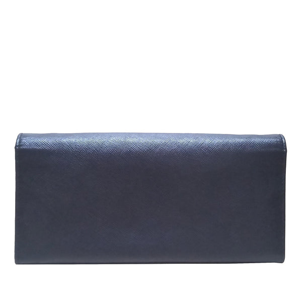 Prada Navy Blue Saffiano Leather Wallet on Chain