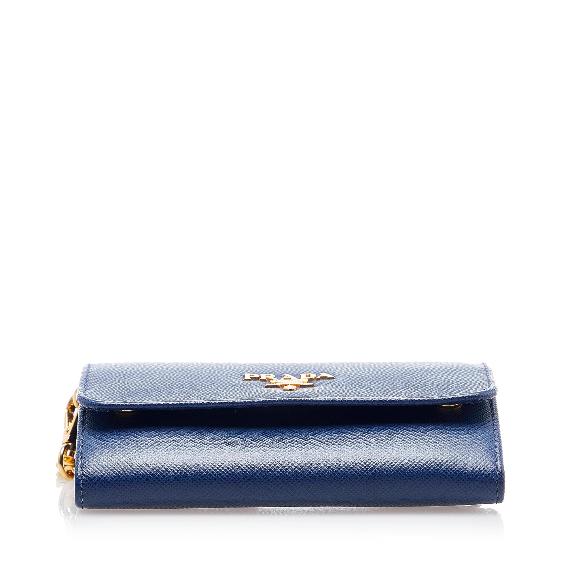 Prada Saffiano Wallet On Chain (SHG-AyBTrt)