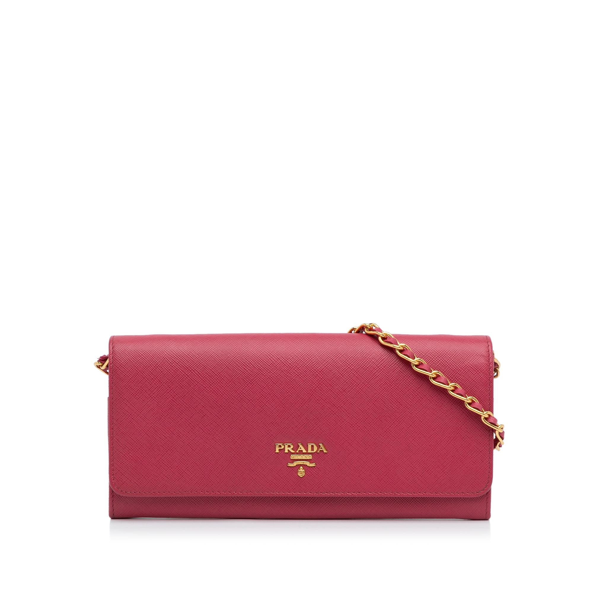 Prada Saffiano Wallet On Chain (SHG-Oo2xgN)