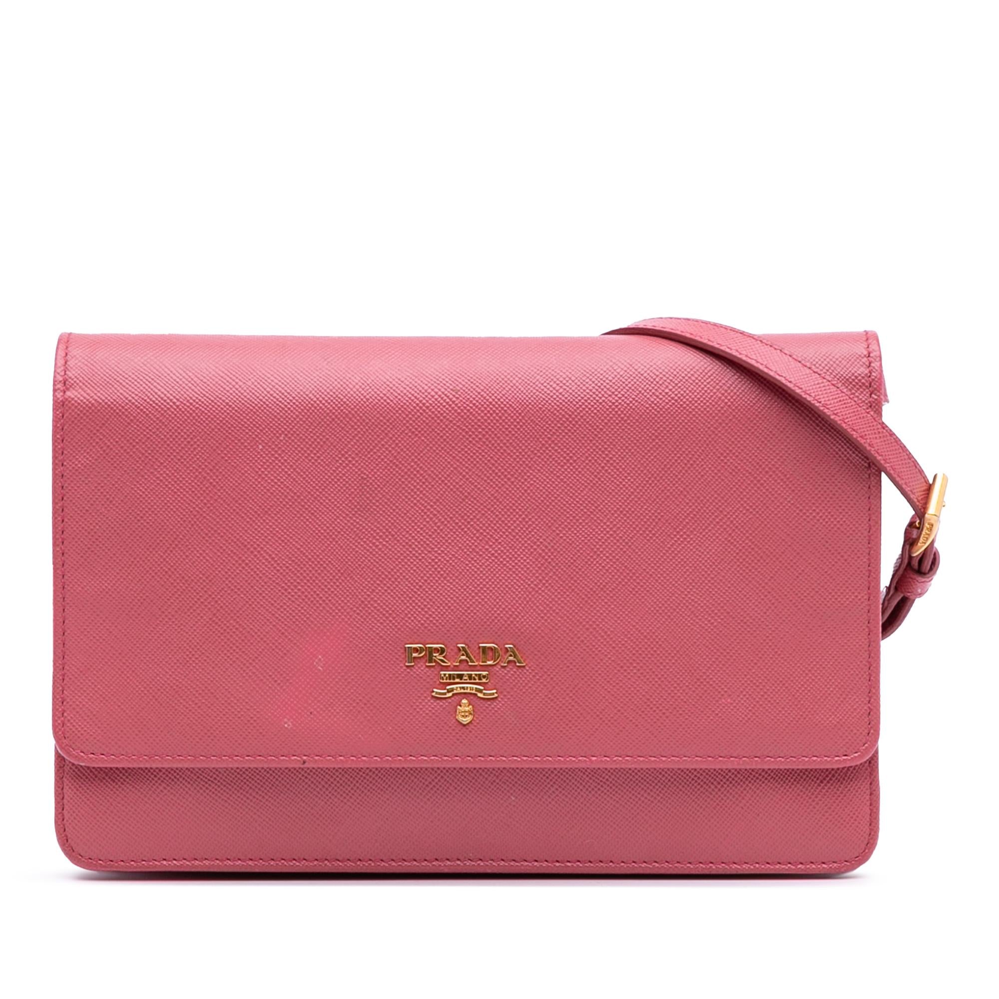Prada Saffiano Wallet on Strap