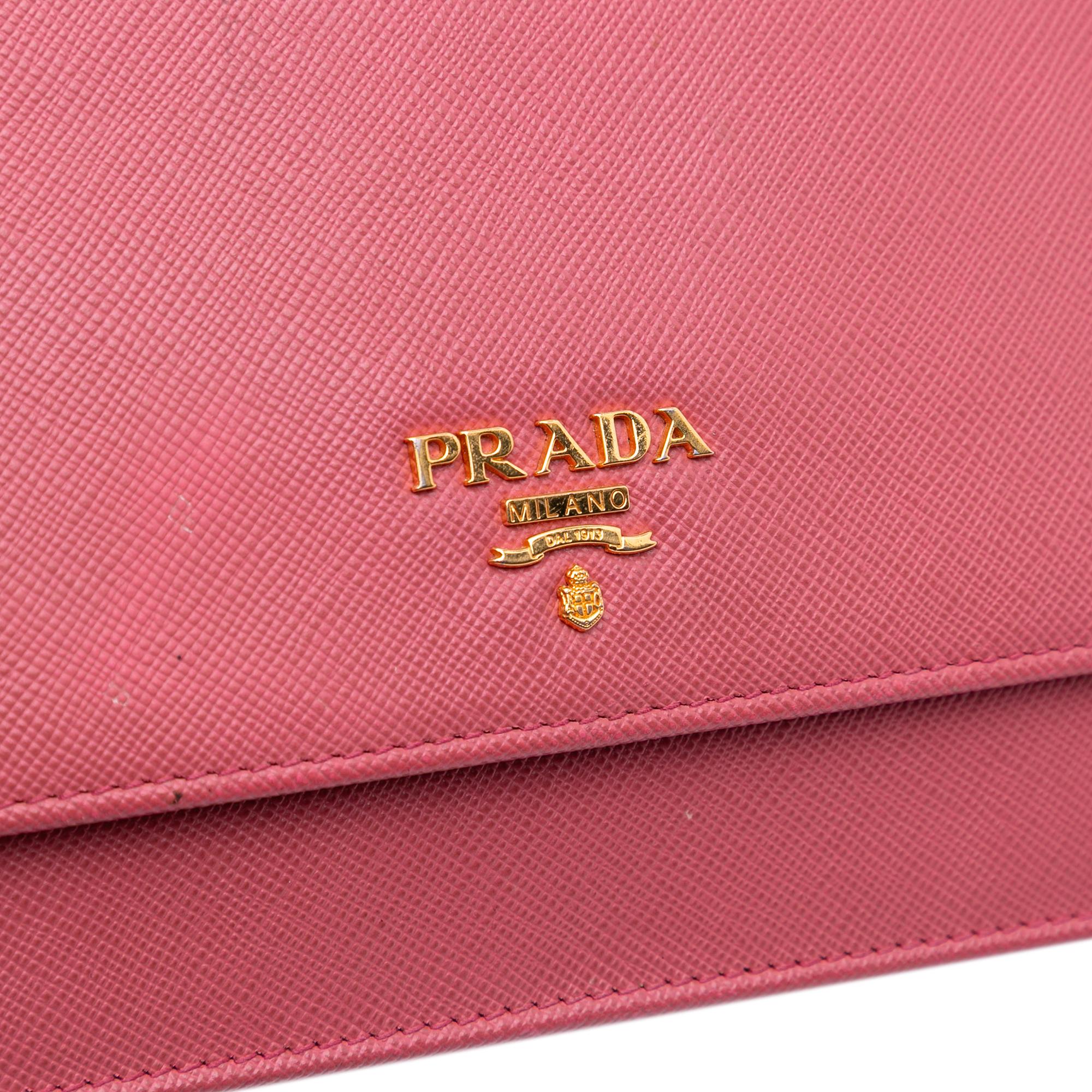 Prada Saffiano Wallet on Strap