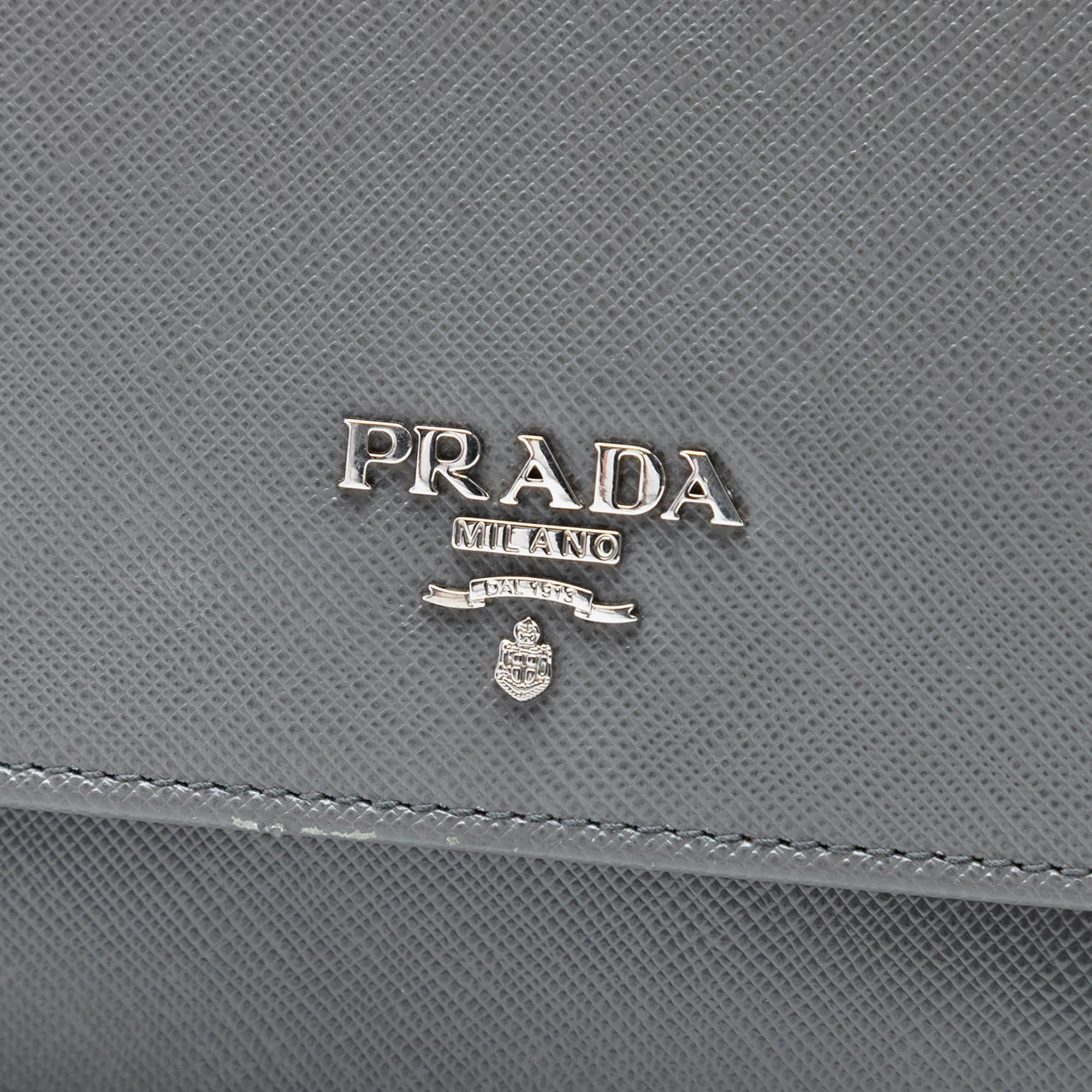 Prada Saffiano Wallet on Strap