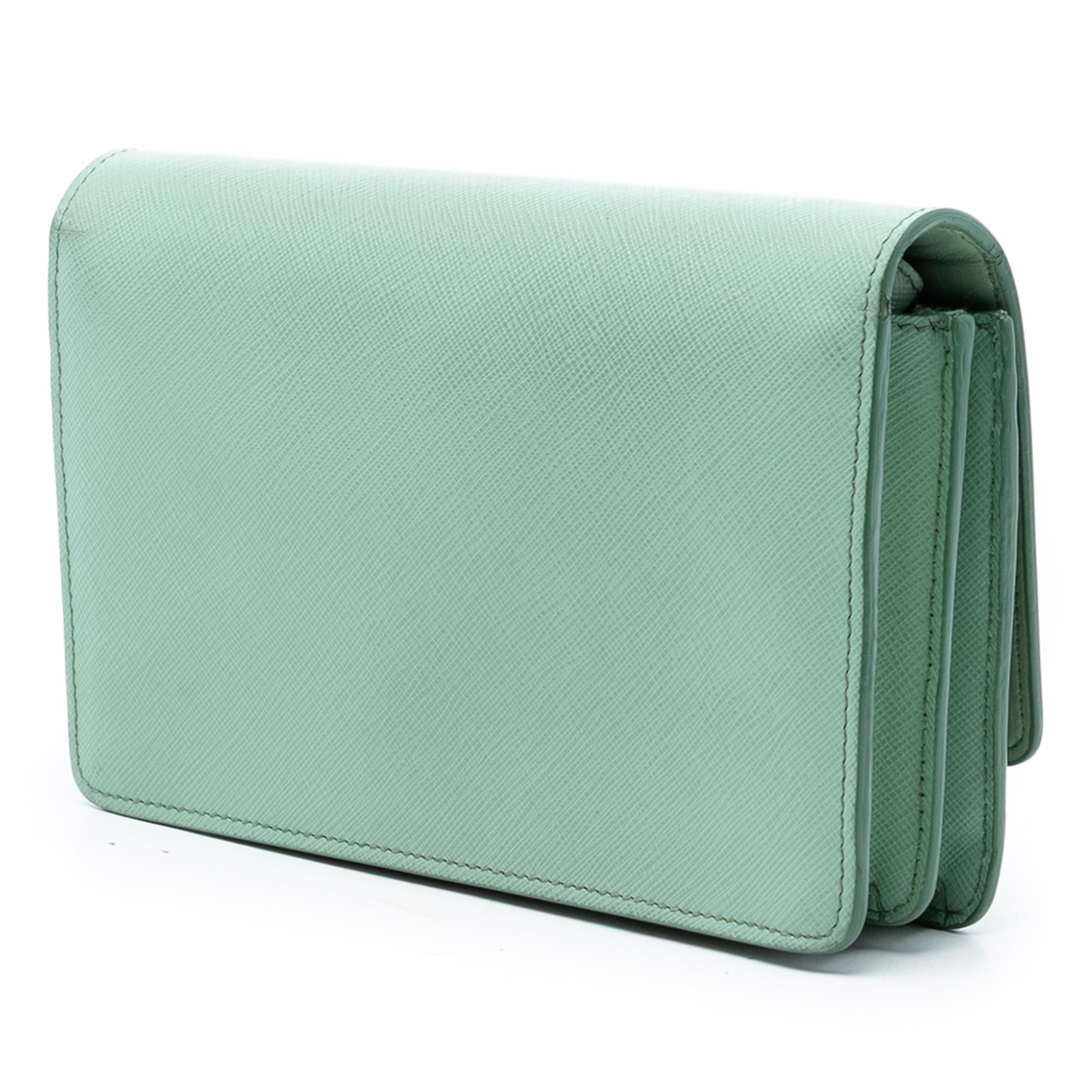 Prada Saffiano Wallet on Strap