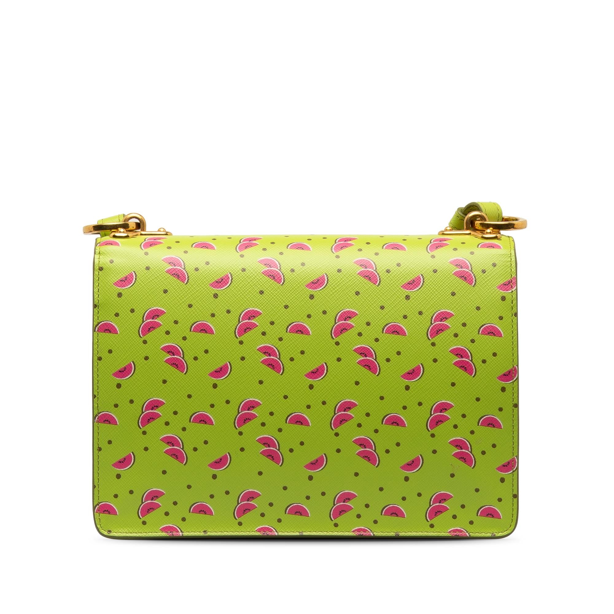 Prada Saffiano Watermelon Flap Crossbody Bag (SHG-tQ3kMw)