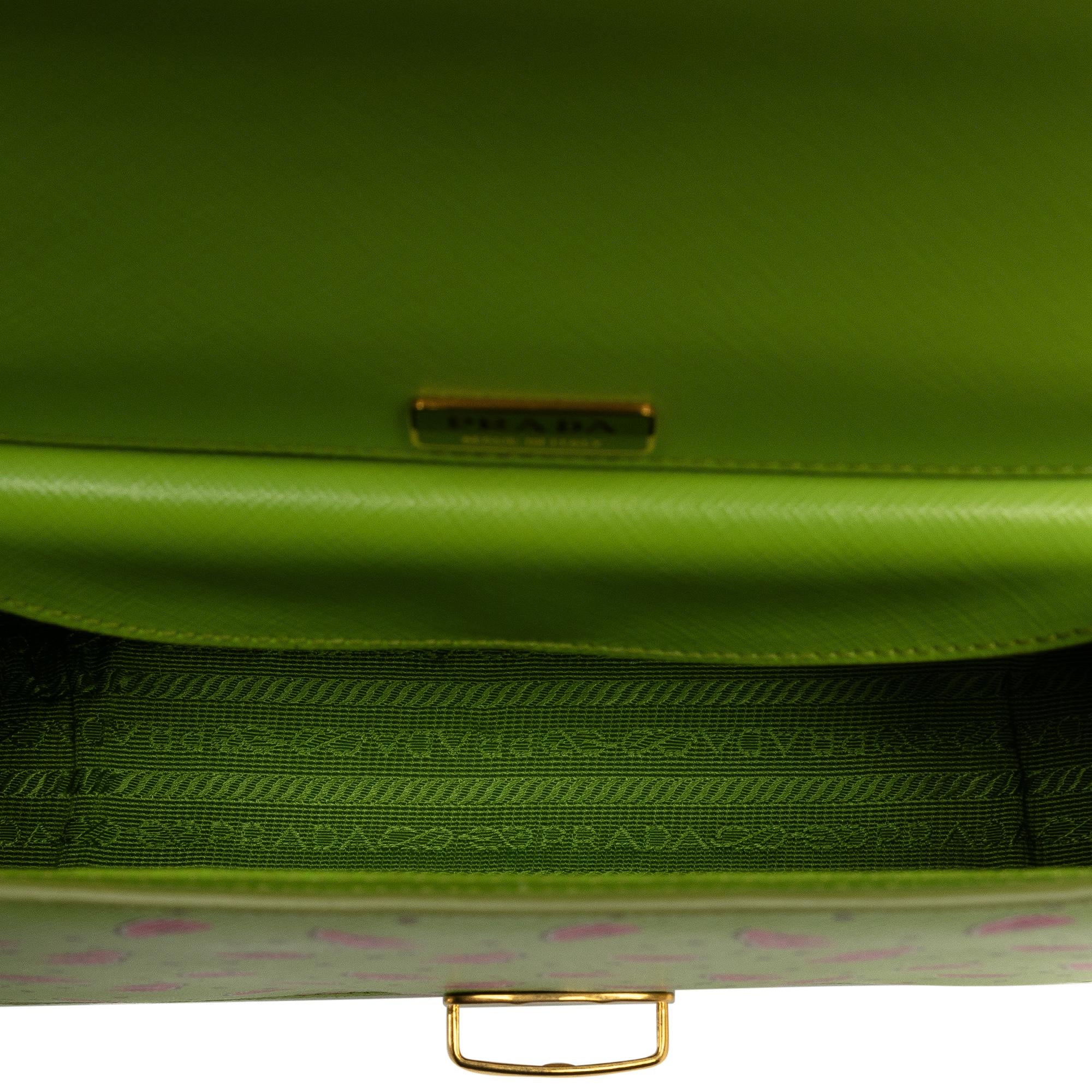 Prada Saffiano Watermelon Flap Crossbody Bag (SHG-tQ3kMw)