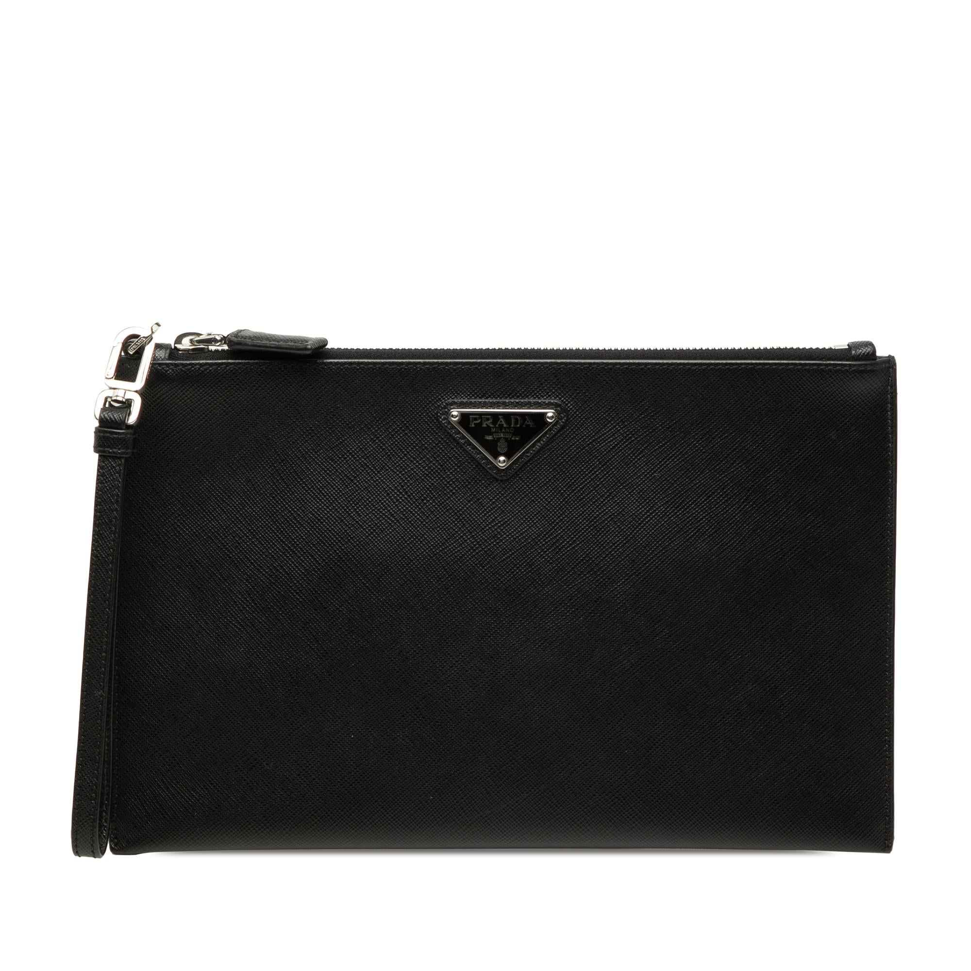 Prada Saffiano Wristlet Clutch