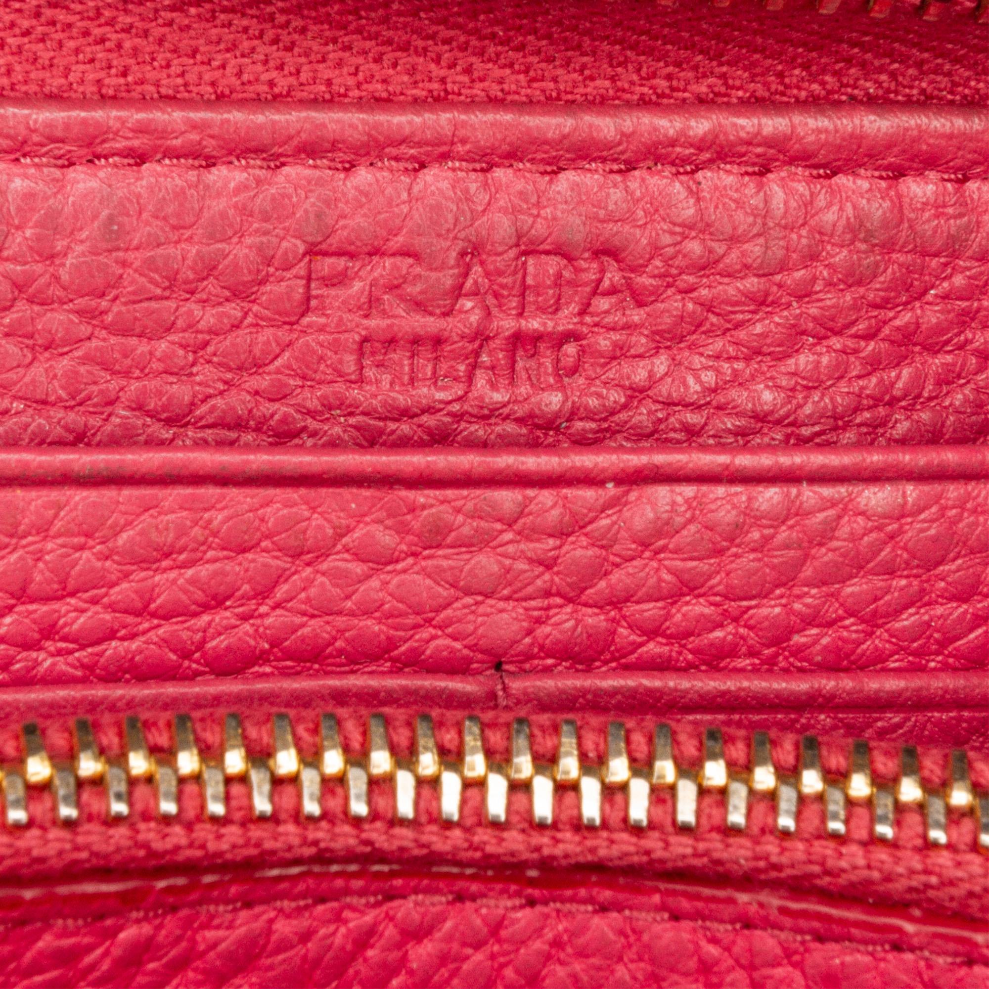 Prada Saffiano Zip Around Long Wallet (SHG-NcLSL6)