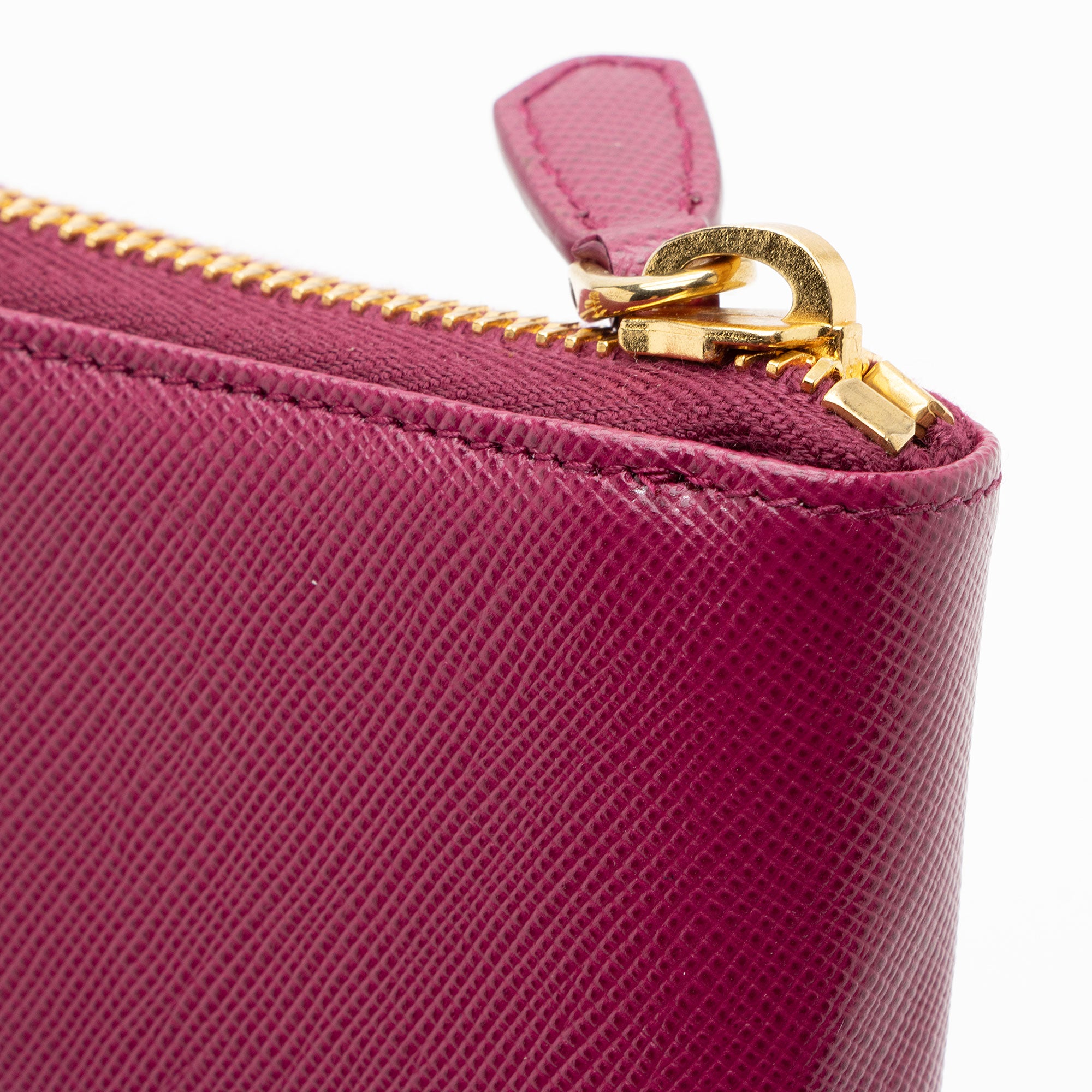 Prada Saffiano Zip Around Wallet