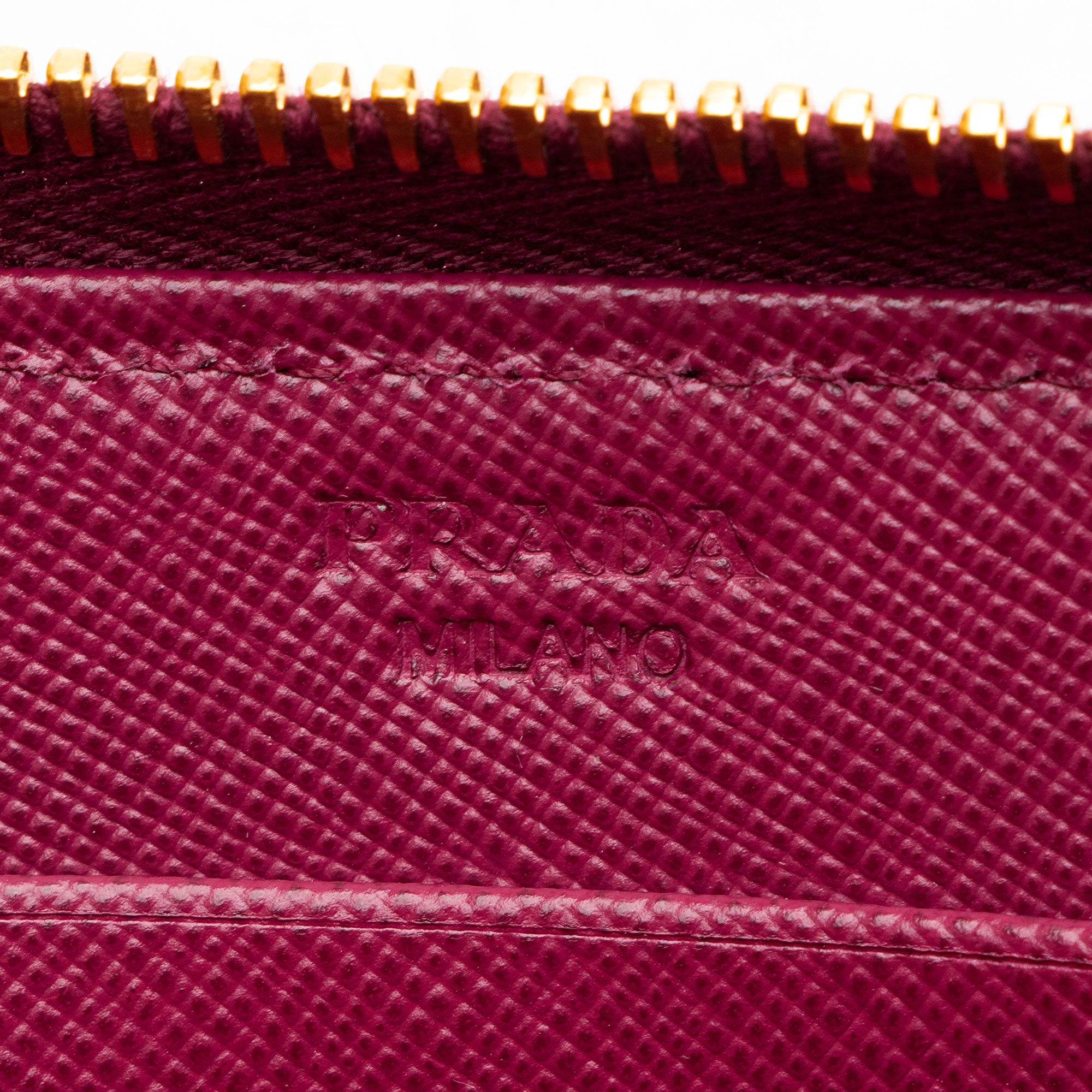 Prada Saffiano Zip Around Wallet