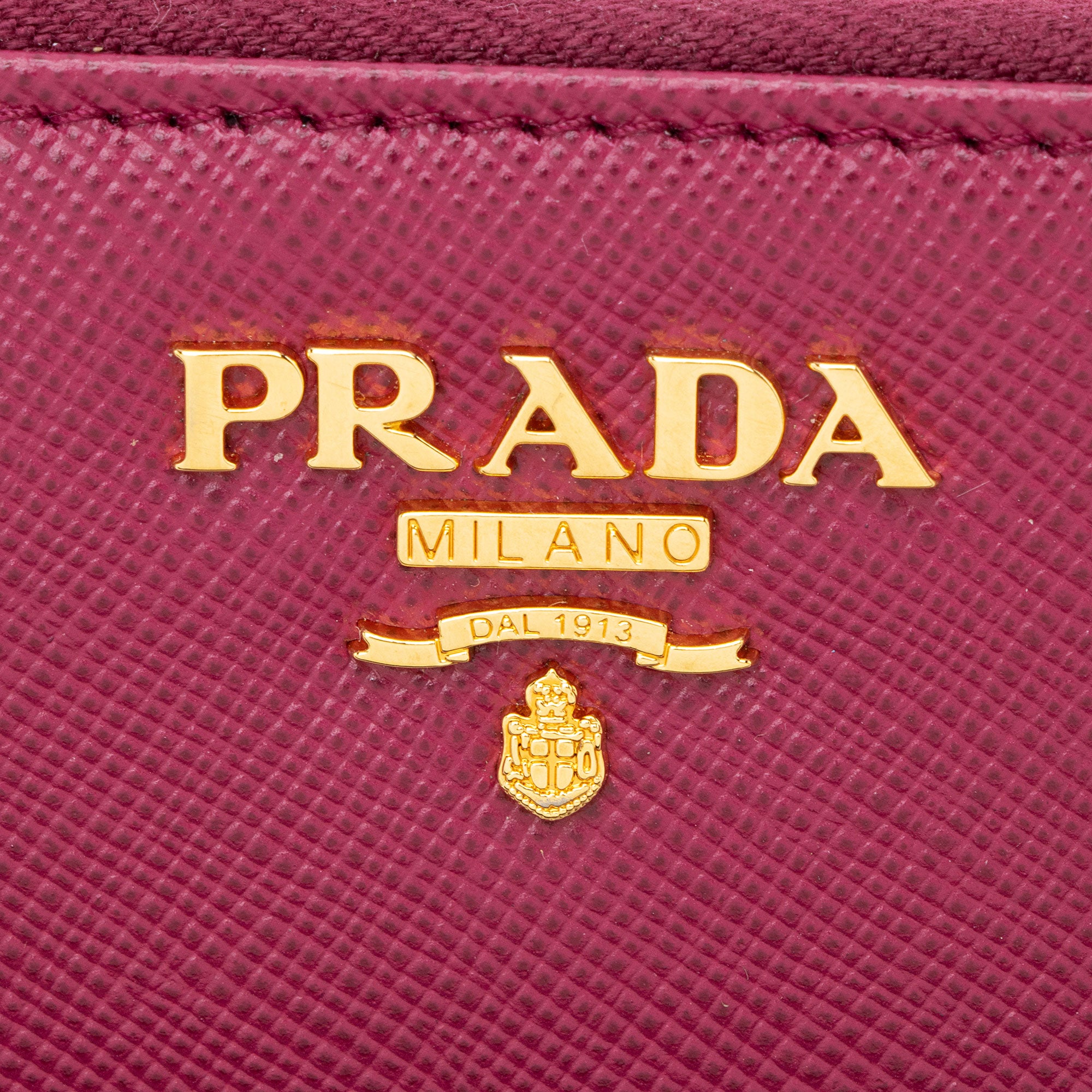 Prada Saffiano Zip Around Wallet
