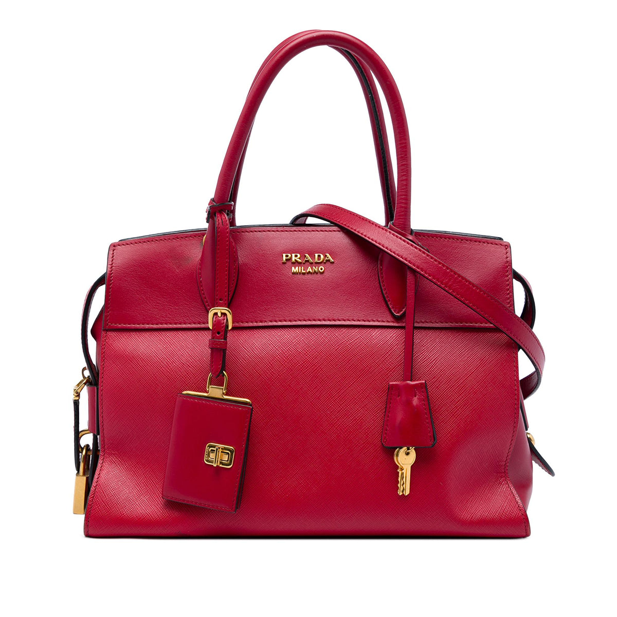Prada Saffiano and City Calf Esplanade Satchel