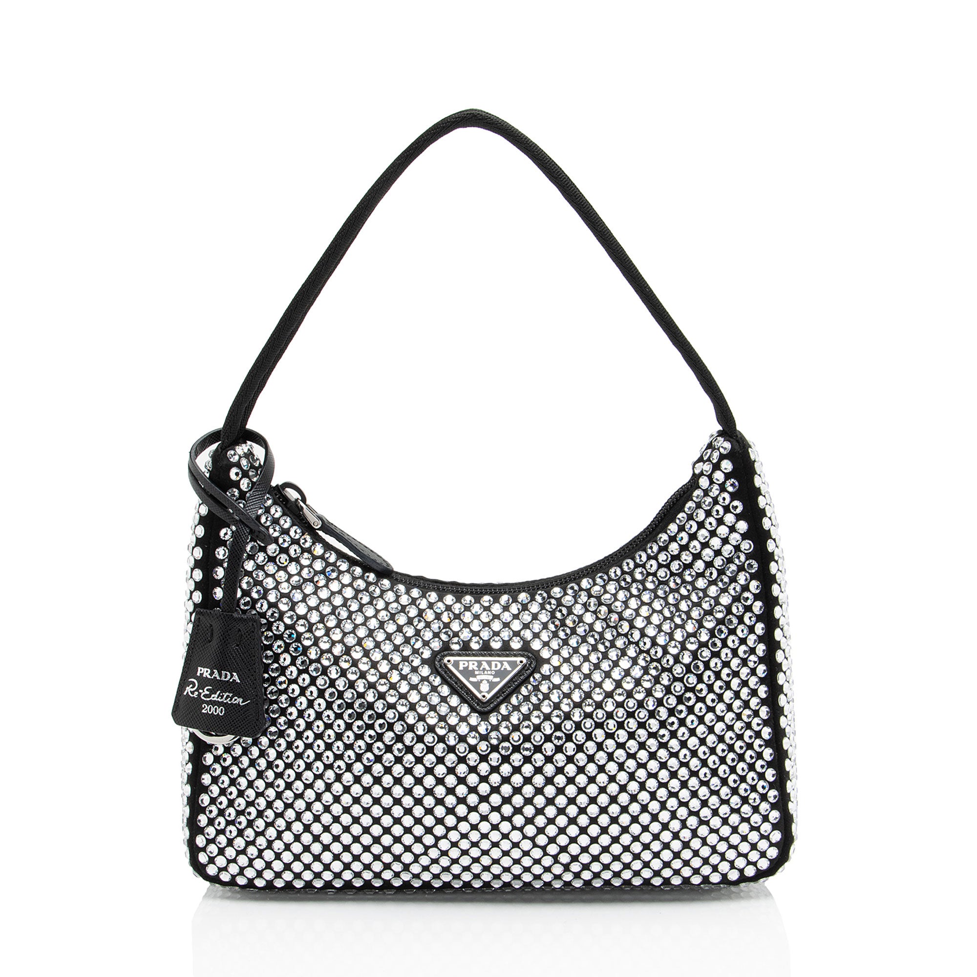 Prada Satin Crystal Re-Edition 2000 Mini Bag